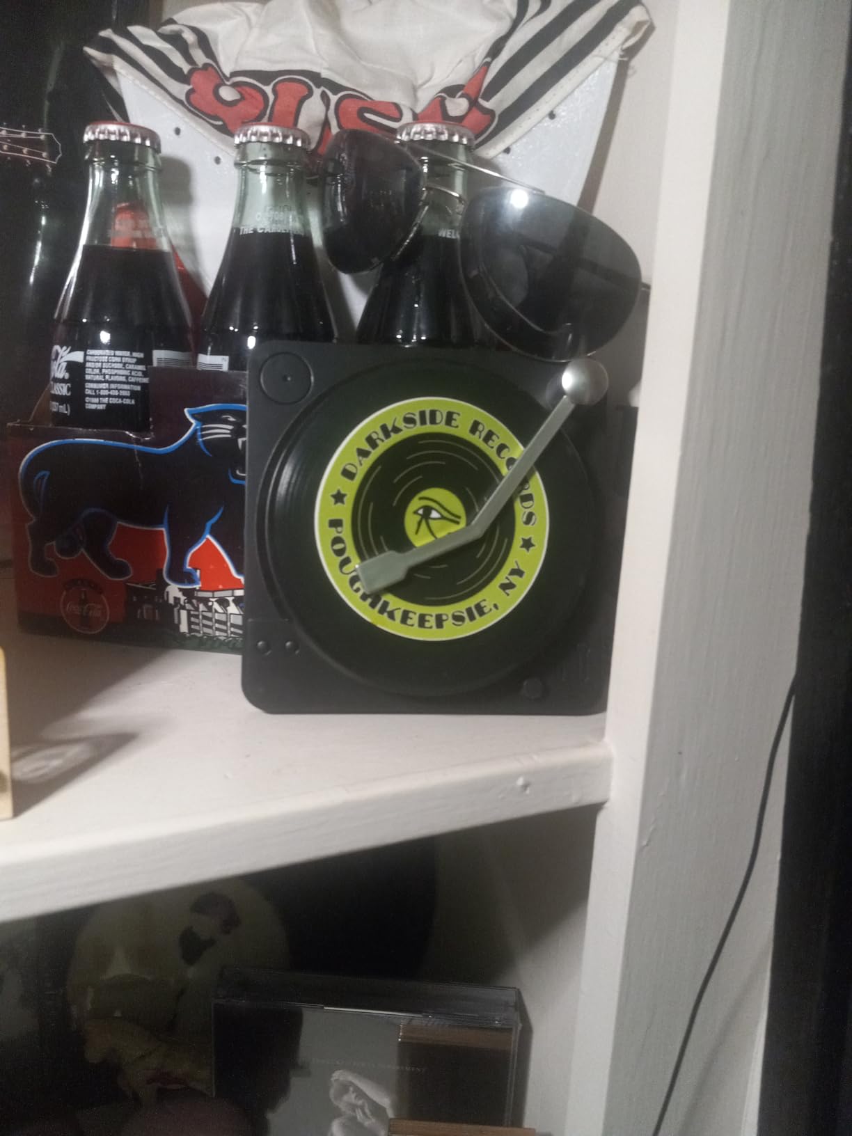 Retro Vinyl Record Coasters with Player, Set of 6 Music Coasters for Drinks customer photo 1