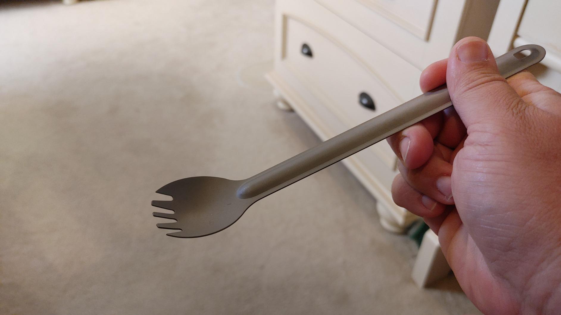 Titanium Spork Long Handle, Ultra Lightweight Camping Utensil for Backpacking Camping, Hiking, Outdoors customer photo 1