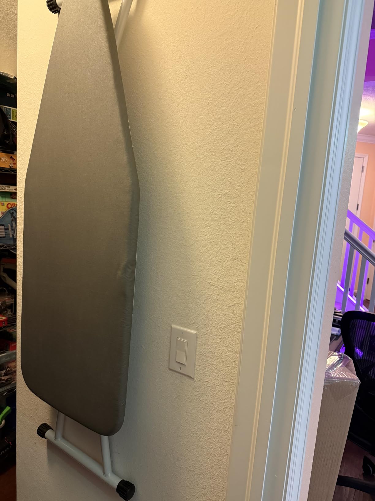 Ironing Board Extra-Wide 57 x 18 Foldable with Wall Hanger | Height adjustable 30 - 36, full-metal frame, scorch & heat-resistant cover, iron rest, anti-slip feet customer photo 1