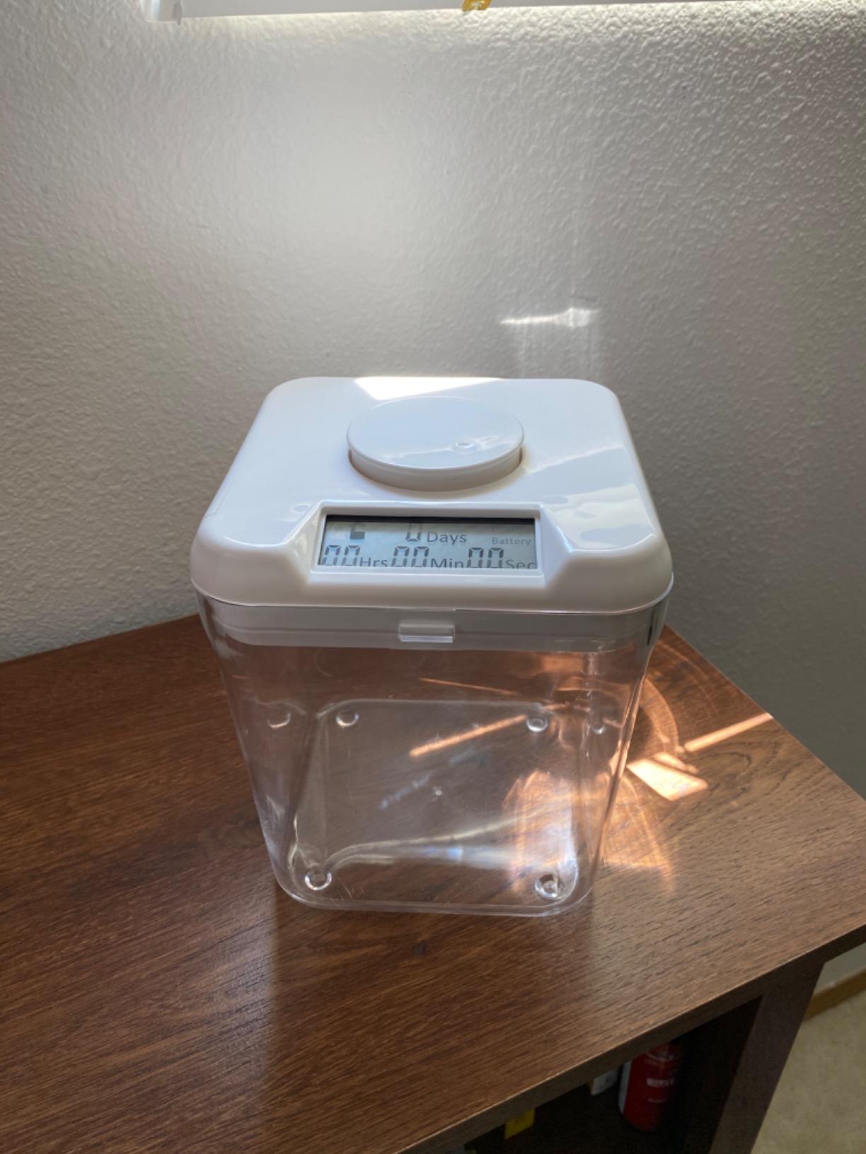 KSafe Timer Lock Box for Phones, Snacks & Medications - Cell Phone Jail & Food Safe with Timer - Time Locking Container for Better Habits & Addiction Management (Mini, White Lid + 3.0