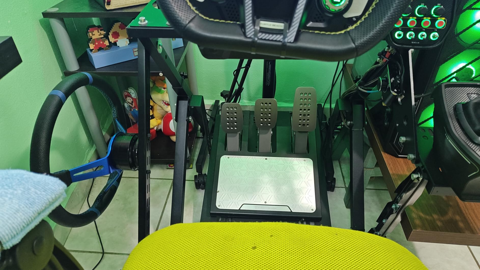 Marada X Frame Steering Wheel Stand Racing Sim Cockpit with Seat Slot Fit for Logitech G25 G27 G29 G920, for Thrustmaster T300 T248, for Fanatec, No Pedal & Shifter customer photo 1