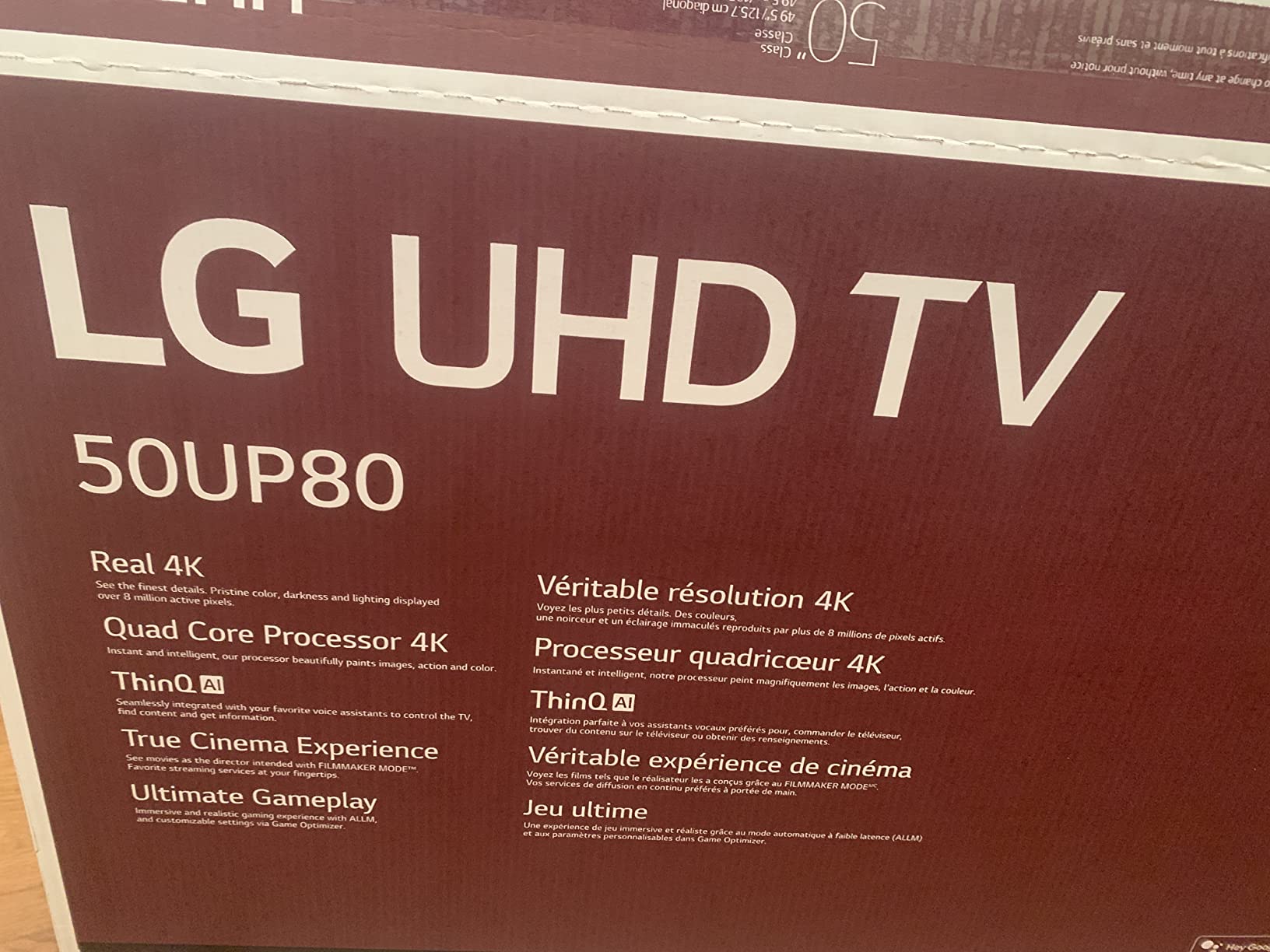 50-in 4K UHD TM120 Smart LED TV W/ Quad Core Intelligent Processor - 50UP8000PUR customer photo 2