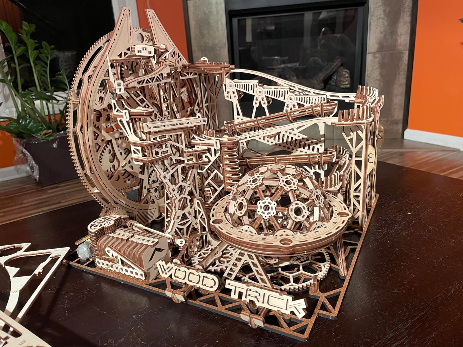 Wood Trick Wooden Marble Run Electric Motorized - 678 Parts - 3D Wooden Puzzles for Adults to Build - 15x14 in - Roller Coaster Wooden Model Kits for Adults to Build customer photo 1