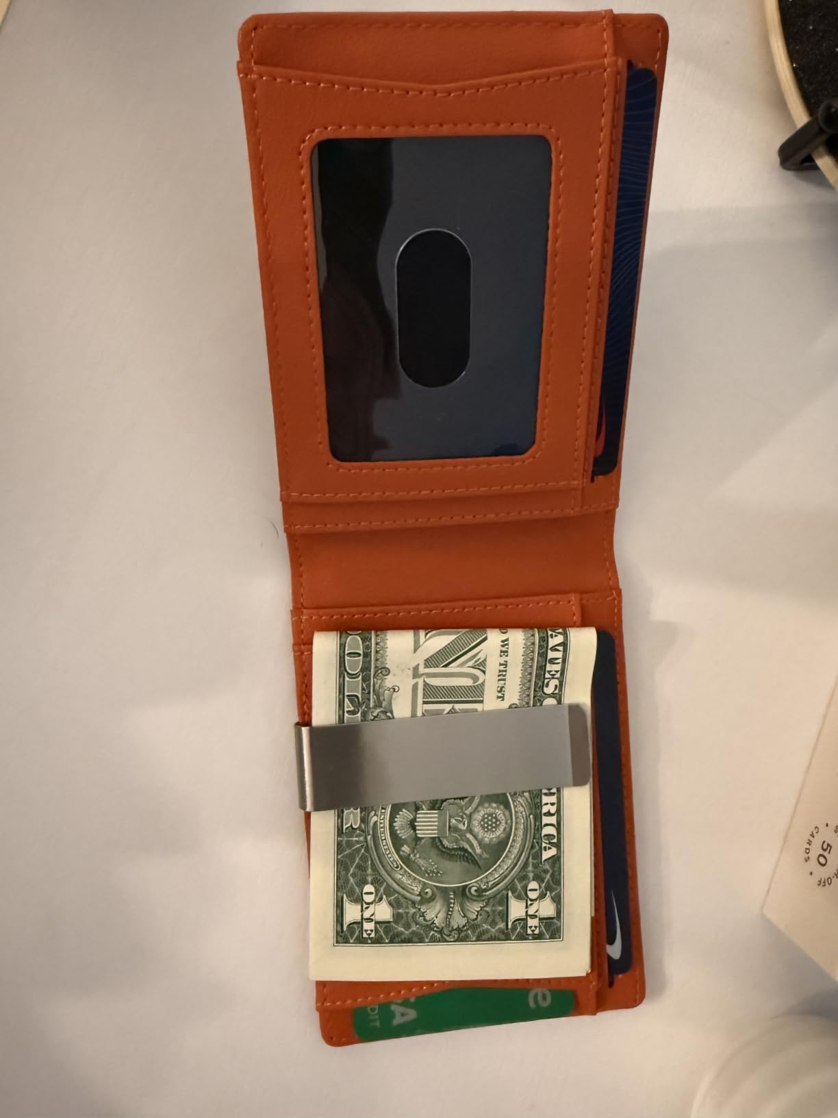 RUNBOX Slim Wallet for Men - RFID Blocking Leather Bifold with Money Clip | Minimalist Front Pocket Wallet Holds 11 Cards, Slim Thin Design, RFID Blocking Protection, Practical Birthday Gifts for Men customer photo 2