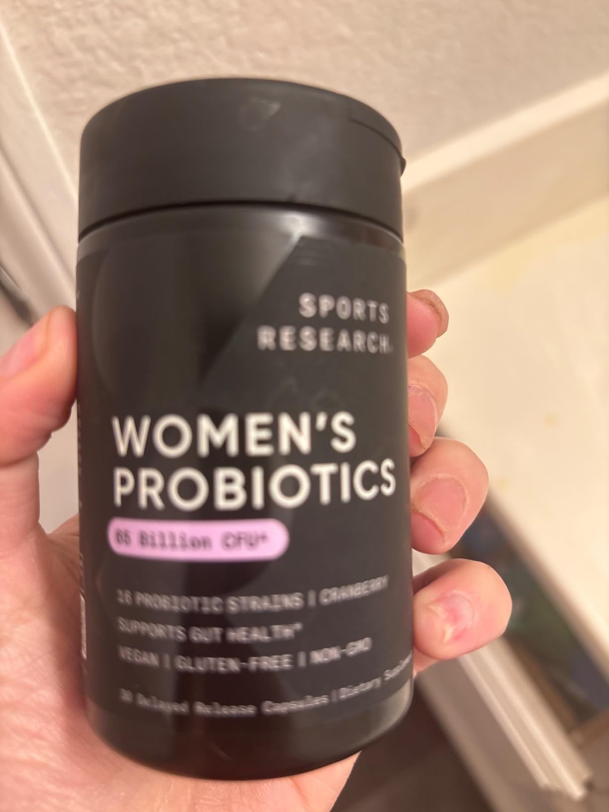 Sports Research Women's Probiotics 65 Billion CFU w/Prebiotics, 30 Count | Gut Health & Digestive Support, Probiotics for Women w/ Cranberry, Vegan Certified, Non-GMO, Gluten-Free, 30 Servings customer photo 1