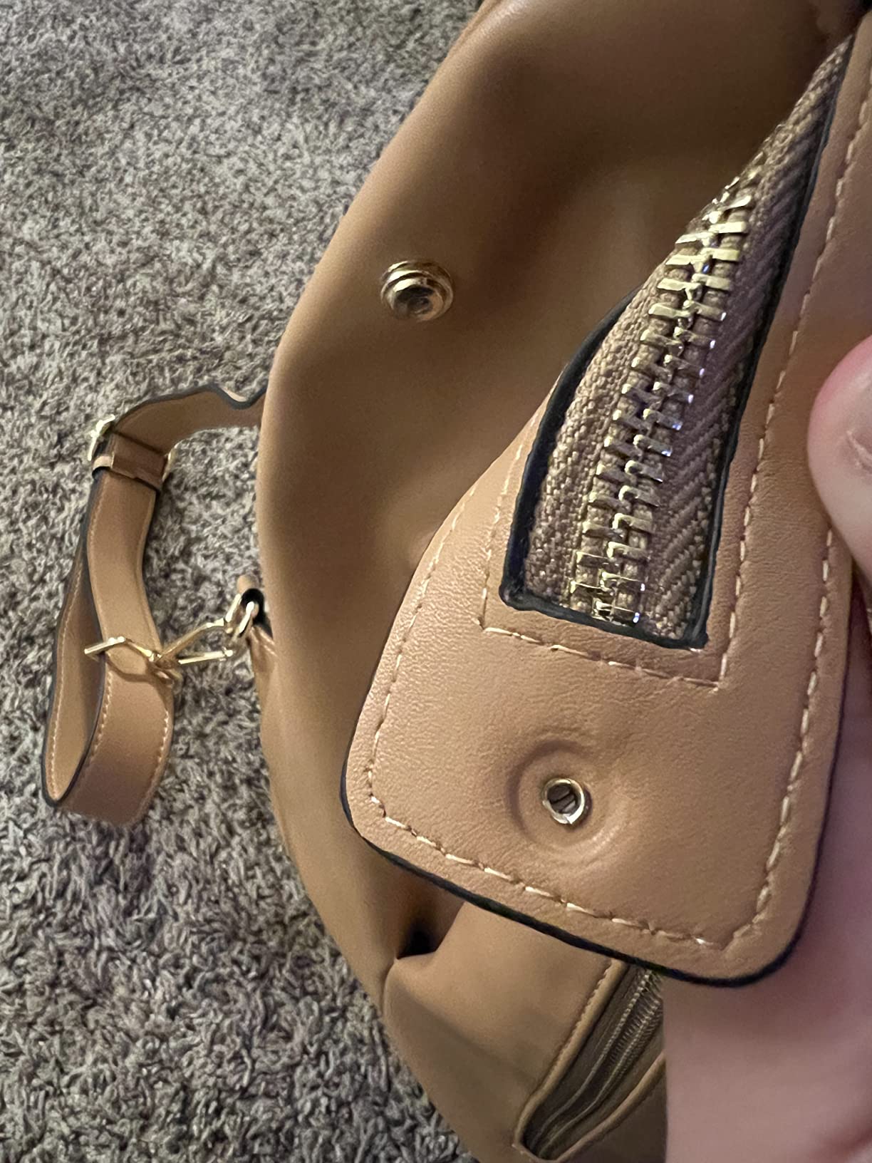 MIA + SOPHIA Leather Diaper Bag Backpack with USB Charging Port, Brown Olivia customer photo 1