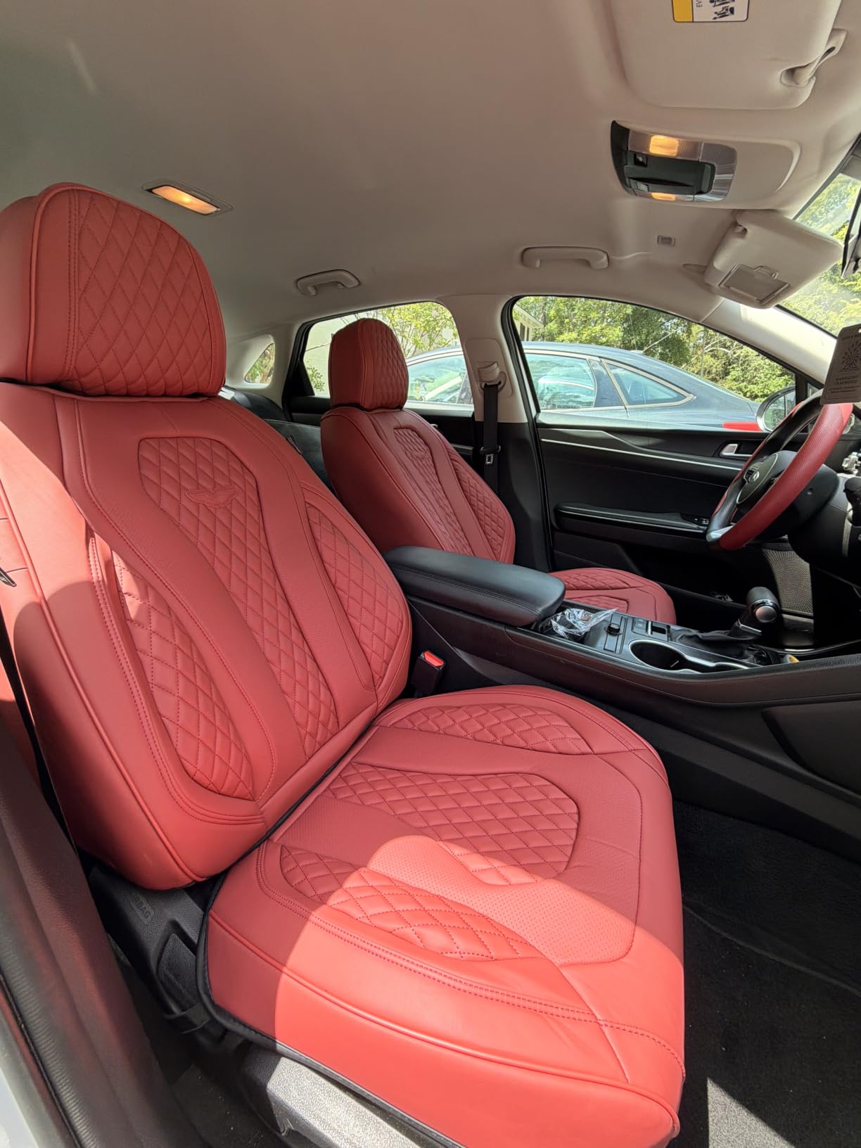 Coverado Seat Covers, Car Seat Covers Full Set, Black Car Seat Cover, Car Seat Covers Front Seats Back Seat Cover, Waterproof Car Seat Cushion, Leather Seat Covers Seat Protector Fit for Most Cars customer photo 1