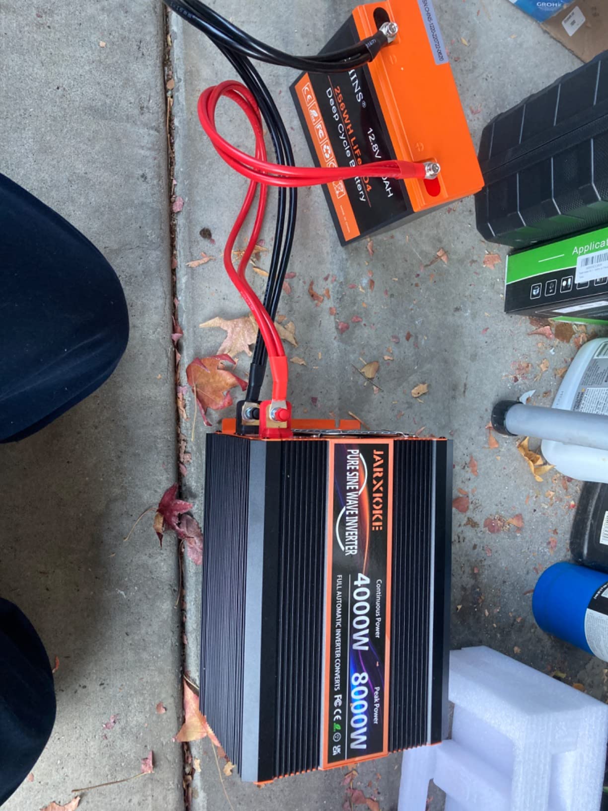 4000 Watt Pure Sine Wave Power Inverter 12V DC to 110V 120V Converter for Family RV Off Grid Solar System Car with Type-C Ports 4 AC Power Outlets Dual USB Ports LCD Display and Remote Control customer photo 1