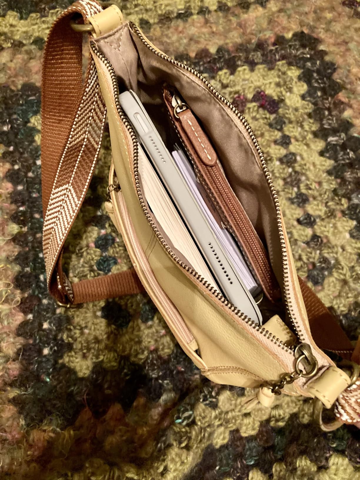 The Sak Lucia Leather Crossbody Purse - Premium Leather Women's Handbag for Everyday & Travel - Cross Body Bag With Zipper customer photo 2