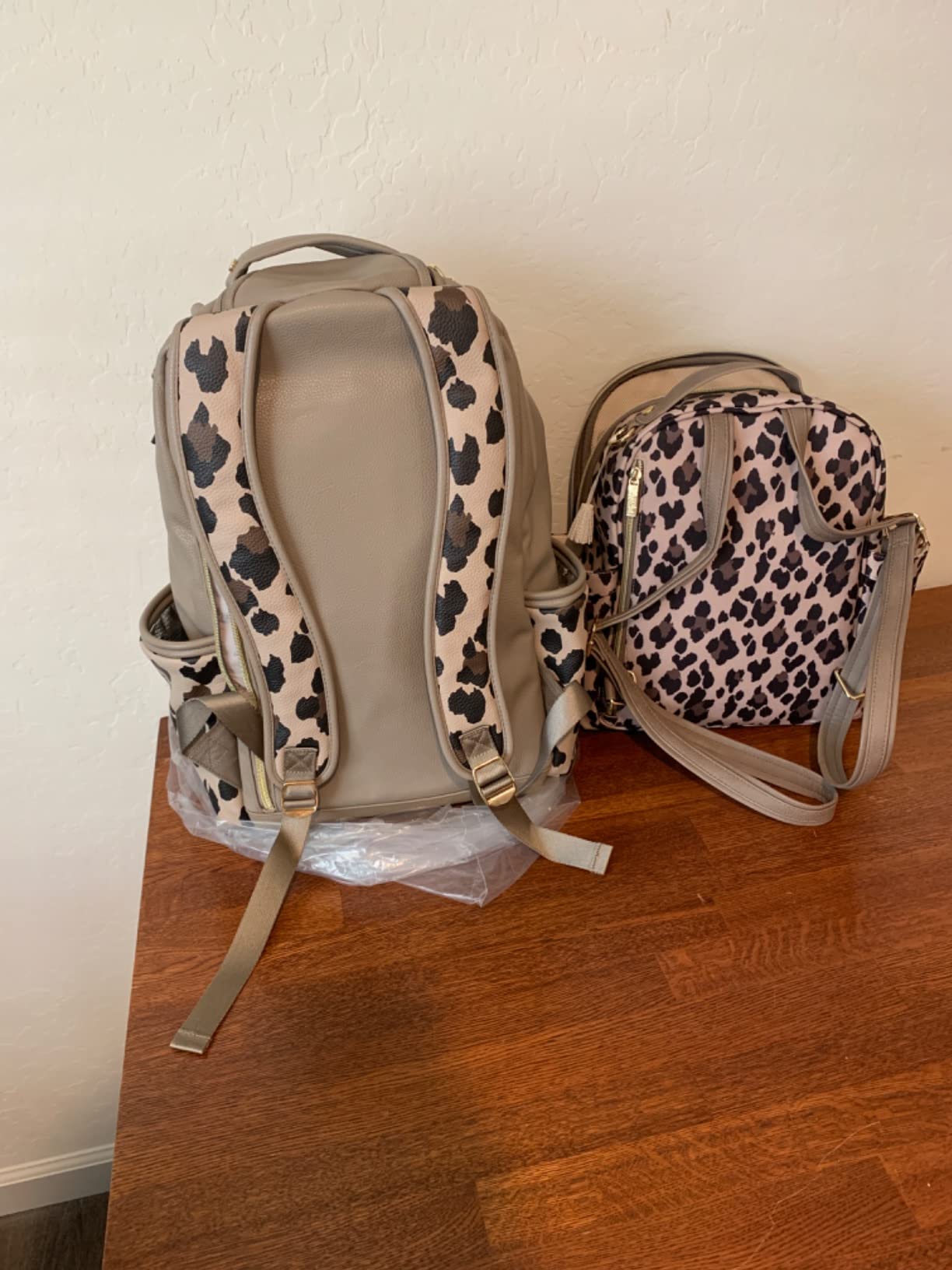 Itzy Ritzy Boss Plus Large Diaper Bag Backpack with 19 Pockets (Cognac) | Includes 2 Insulated Bottle Pockets, Changing Pad, Stroller Clips, Comfortable Padded Straps, Easy-to Clean, Travel-Ready customer photo 2