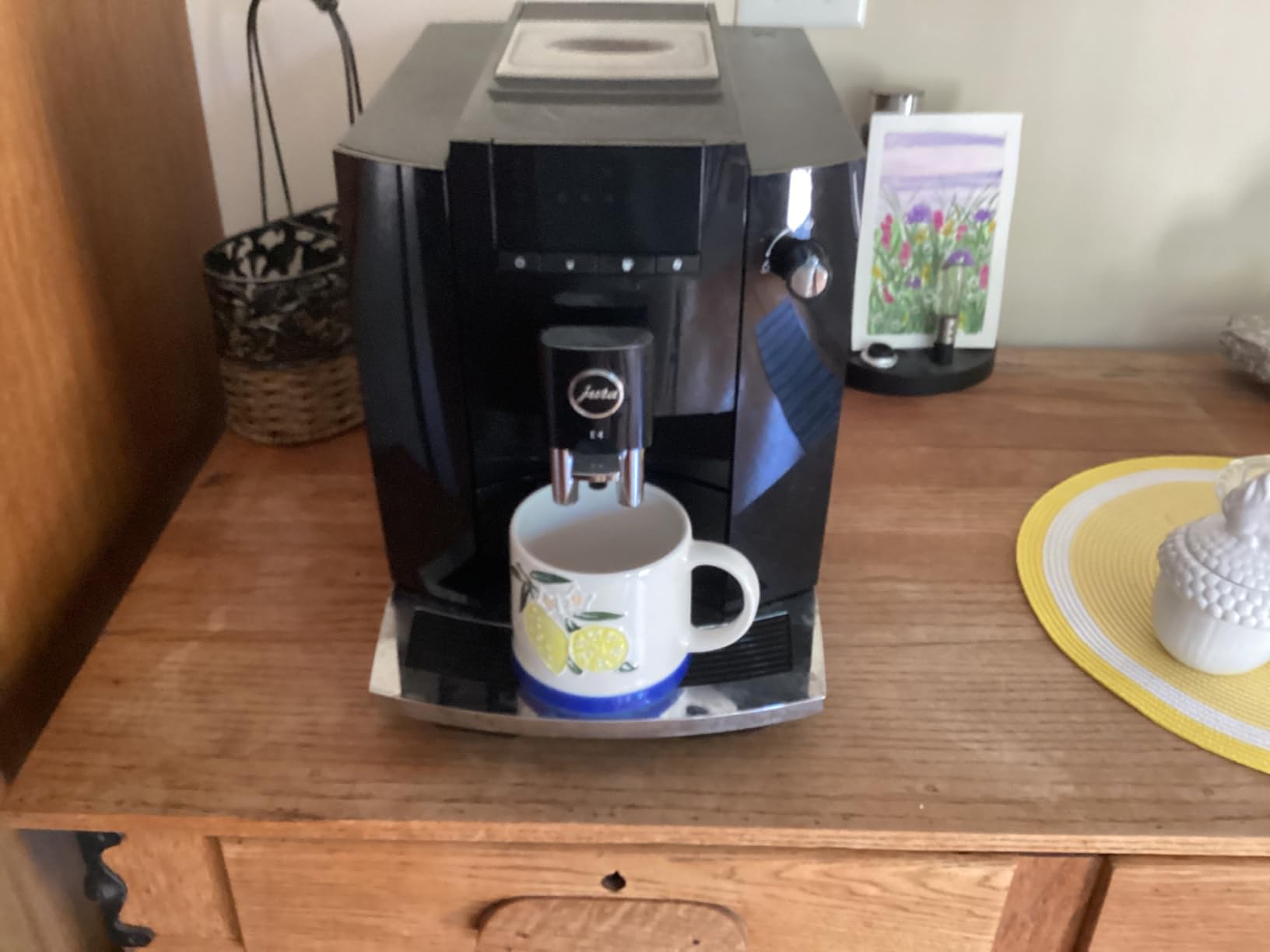 Jura E4 Piano Black Automatic Coffee Machine customer photo 2