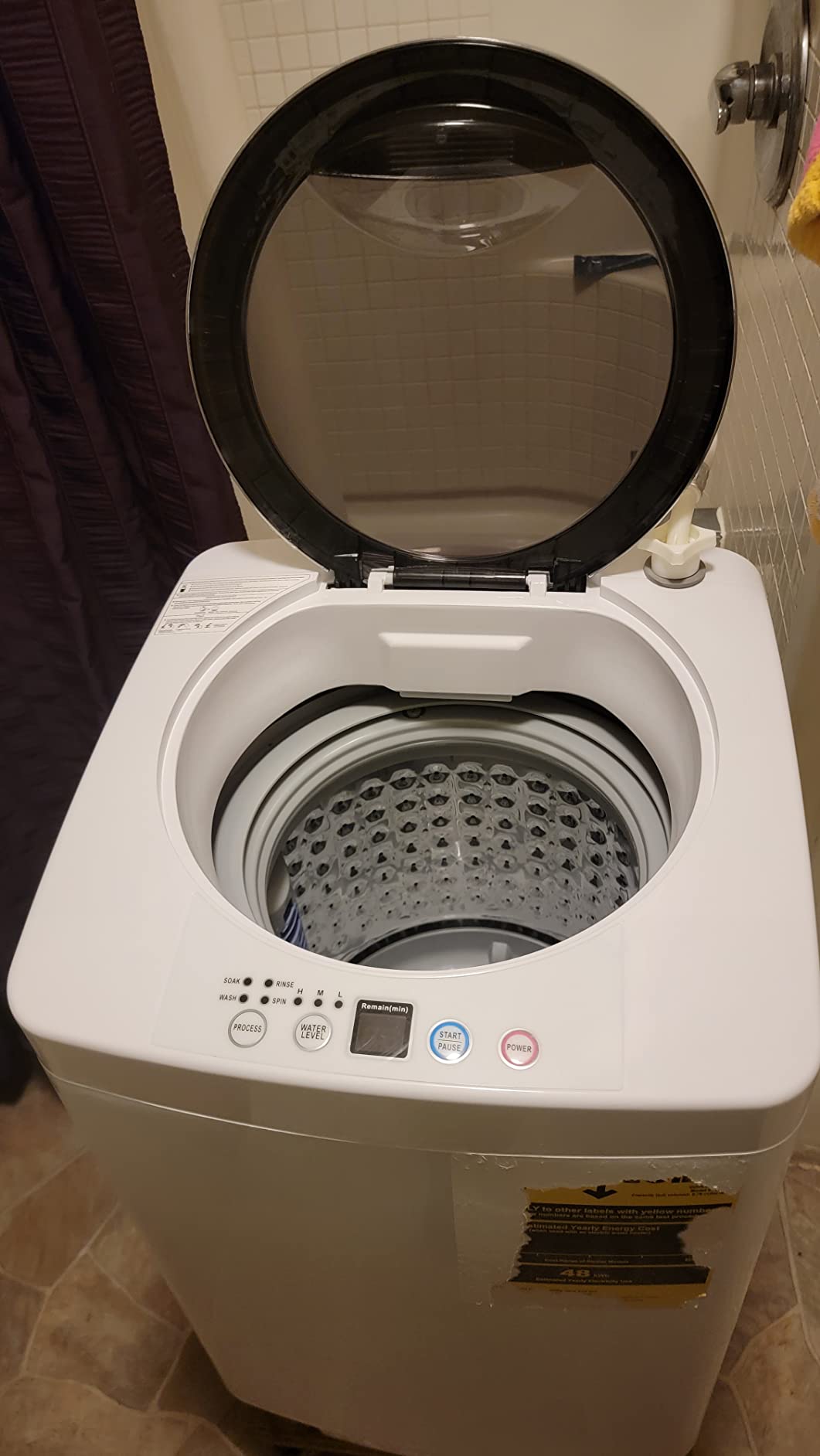 COSTWAY Portable Washing Machine, 8Lbs Capacity Full-automatic Washer with 6 Wash Programs, LED Display, 3 Water Levels, Compact Laundry Washer and Dryer Combo for Home, Apartment, Dorm, RVs customer photo 1