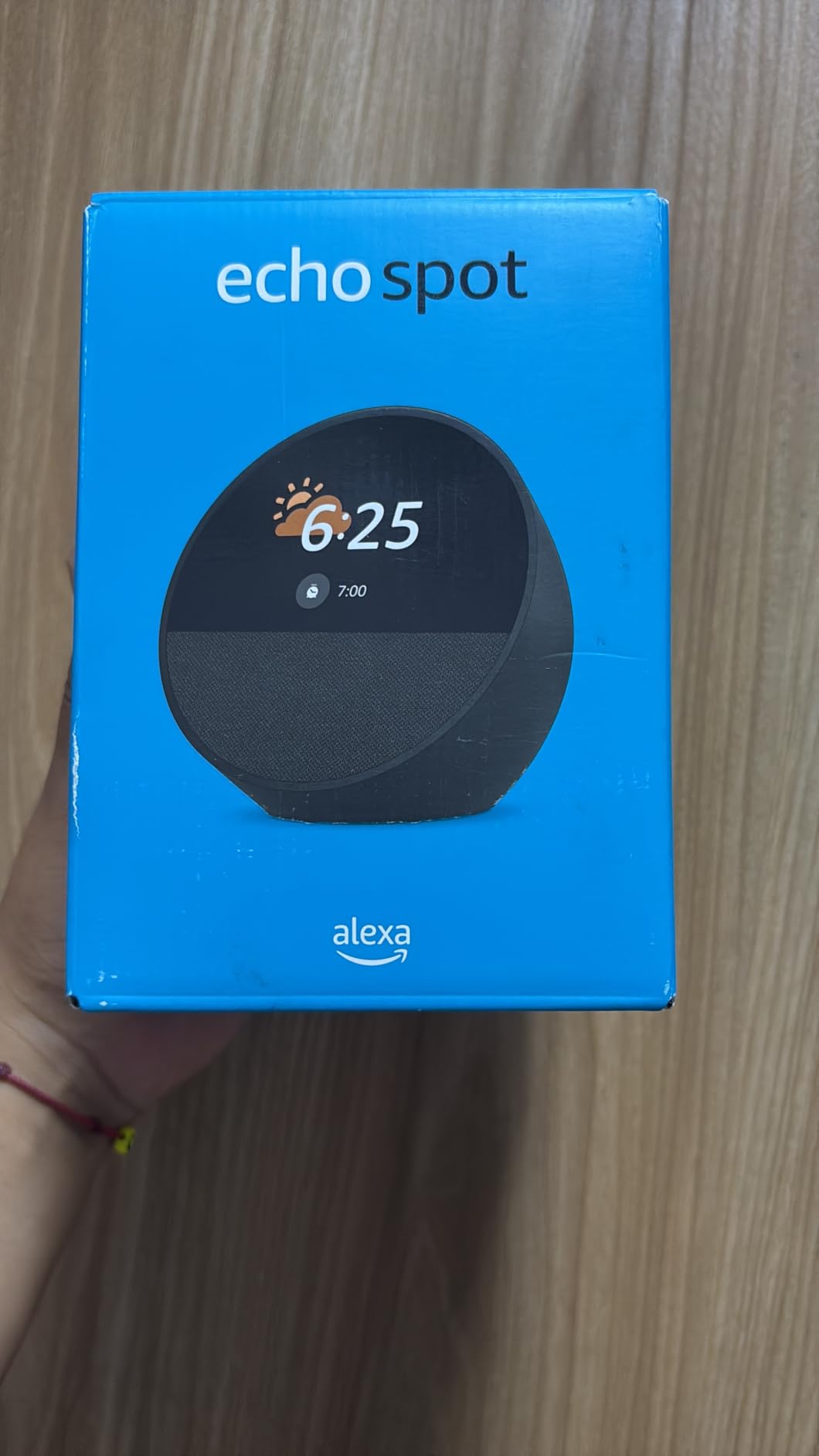 Echo Spot (newest model), Great for nightstands, offices and kitchens, Smart alarm clock, Designed for Alexa+, Black customer photo 2