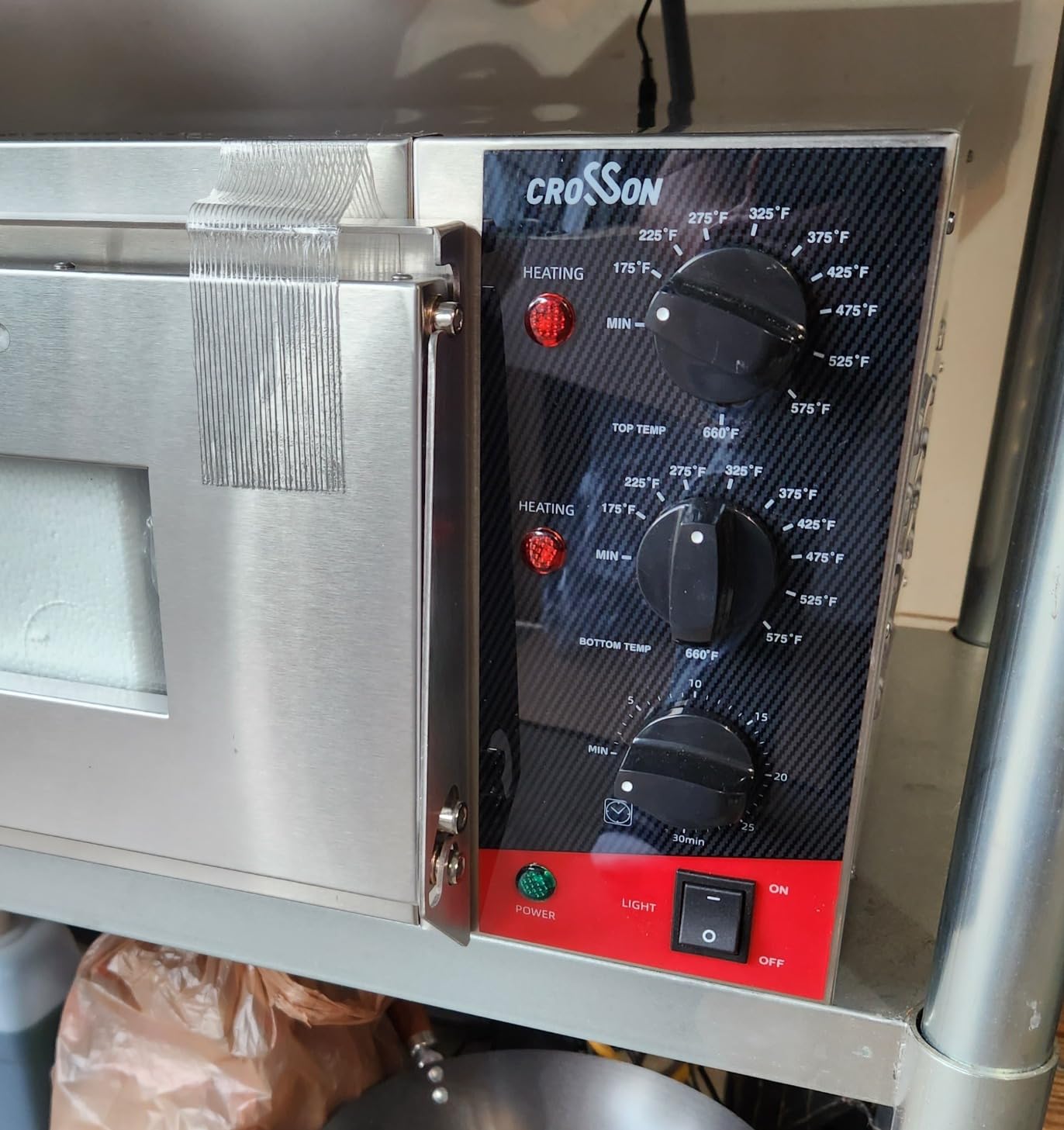 CROSSON ETL listed Commercial 16 inch Countertop Electric Pizza Oven with pizza stone, Multipurpose Indoor Pizza oven for Restaurant use,120V/1800W customer photo 1