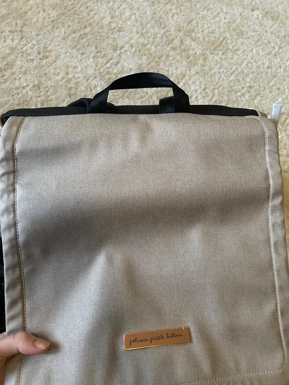 Petunia Pickle Bottom Boxy Backpack, Diaper Bag, Stylish Baby Bag, Spacious Backpack, On-The-Go Moms, Brioche customer photo 2