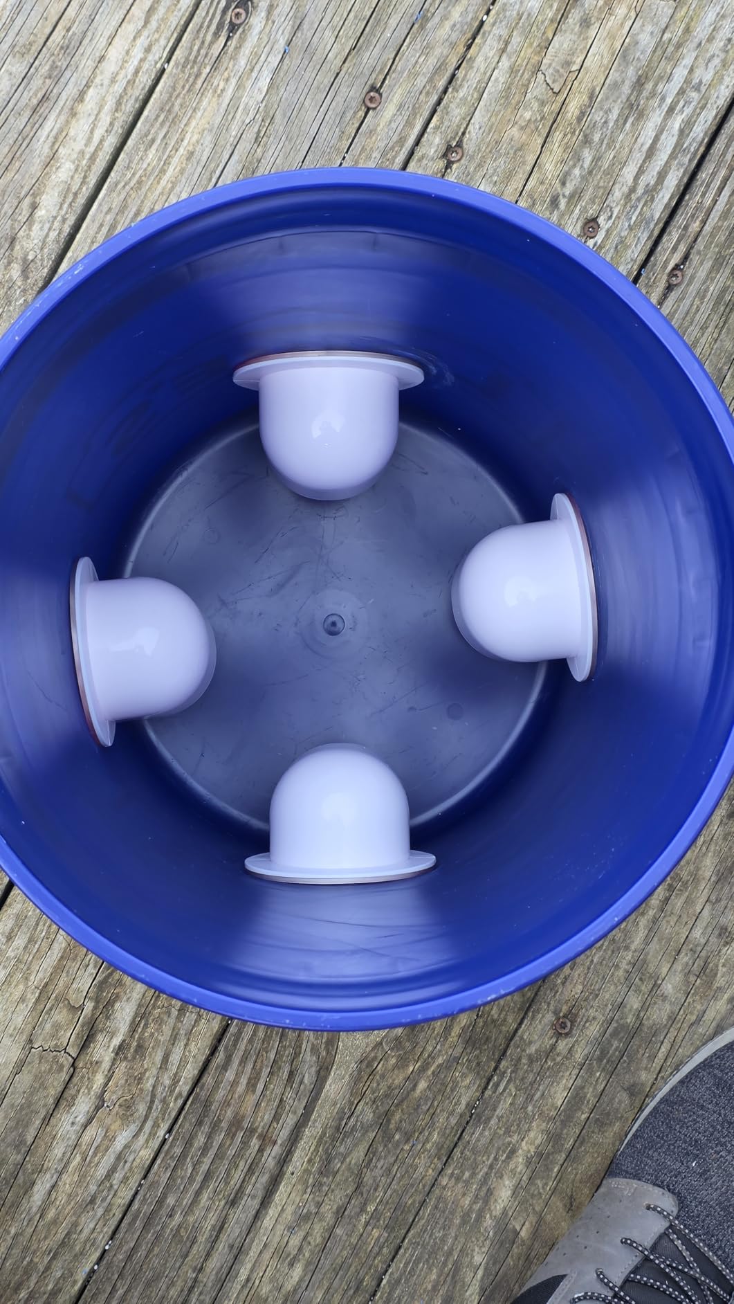 Chicken Feeders No Waste, DIY Automatic Poultry Feeder - 6 Ports Red | Buckets Barrels Bins Troughs‑mountable Design for common Breeds of Chicken Flock with Hole Saw customer photo 1