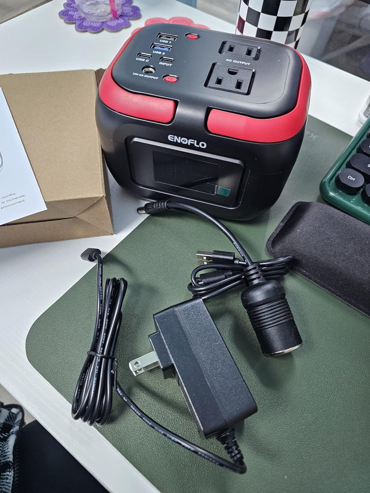 ENOFLO 300W Portable Power Station, 228Wh Solar Generator | 110V Pure Sine Wave AC Outlet, 61600mAh Lithium Battery Backup for CPAP, Camping, RV, and Home Emergency customer photo 1