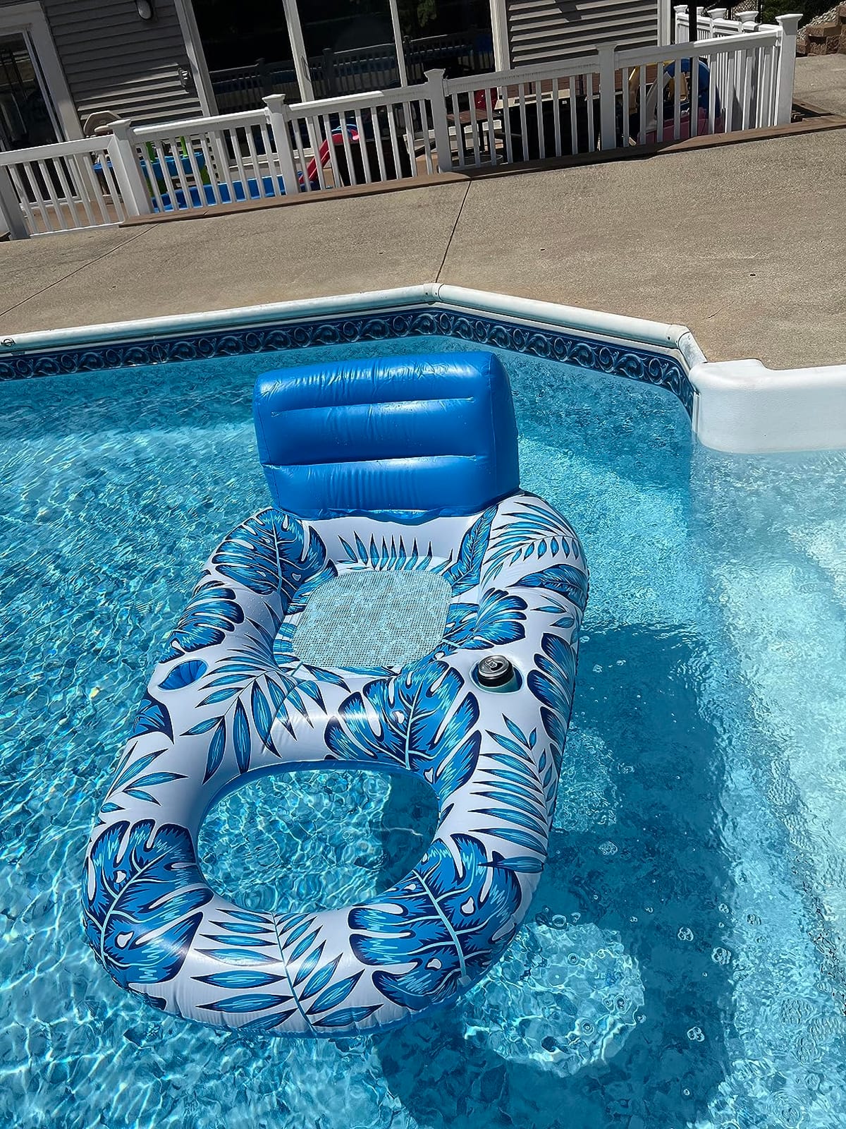 Jasonwell Inflatable Pool Float Adult - Pool Floaties Lounger Floats Raft Floating Chair Water Floaties for Swimming Pool Lake Lounge Float with Cup Holders Beach Pools Party Toys for Adults customer photo 2