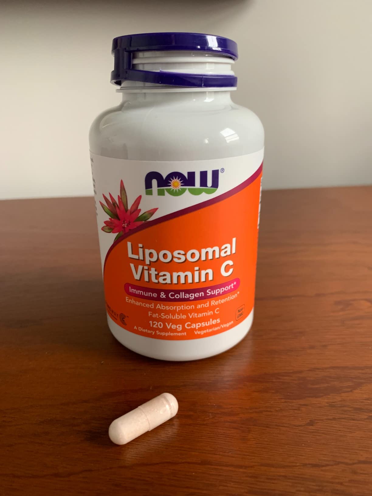 NOW Supplements, Liposomal Vitamin C, Immune & Collagen Support, 120 Veg Capsules customer photo 2