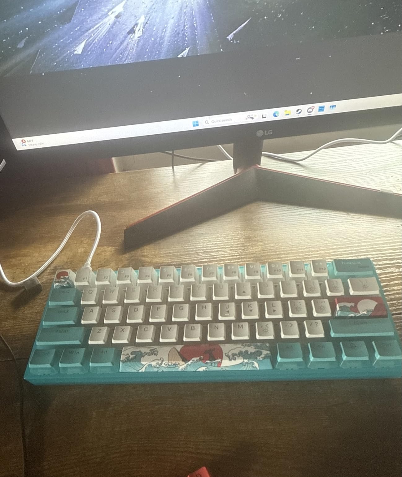 Womier 60% Percent Keyboard Gaming, Creamy Mechanical Wired Keyboard Anime customer photo 1