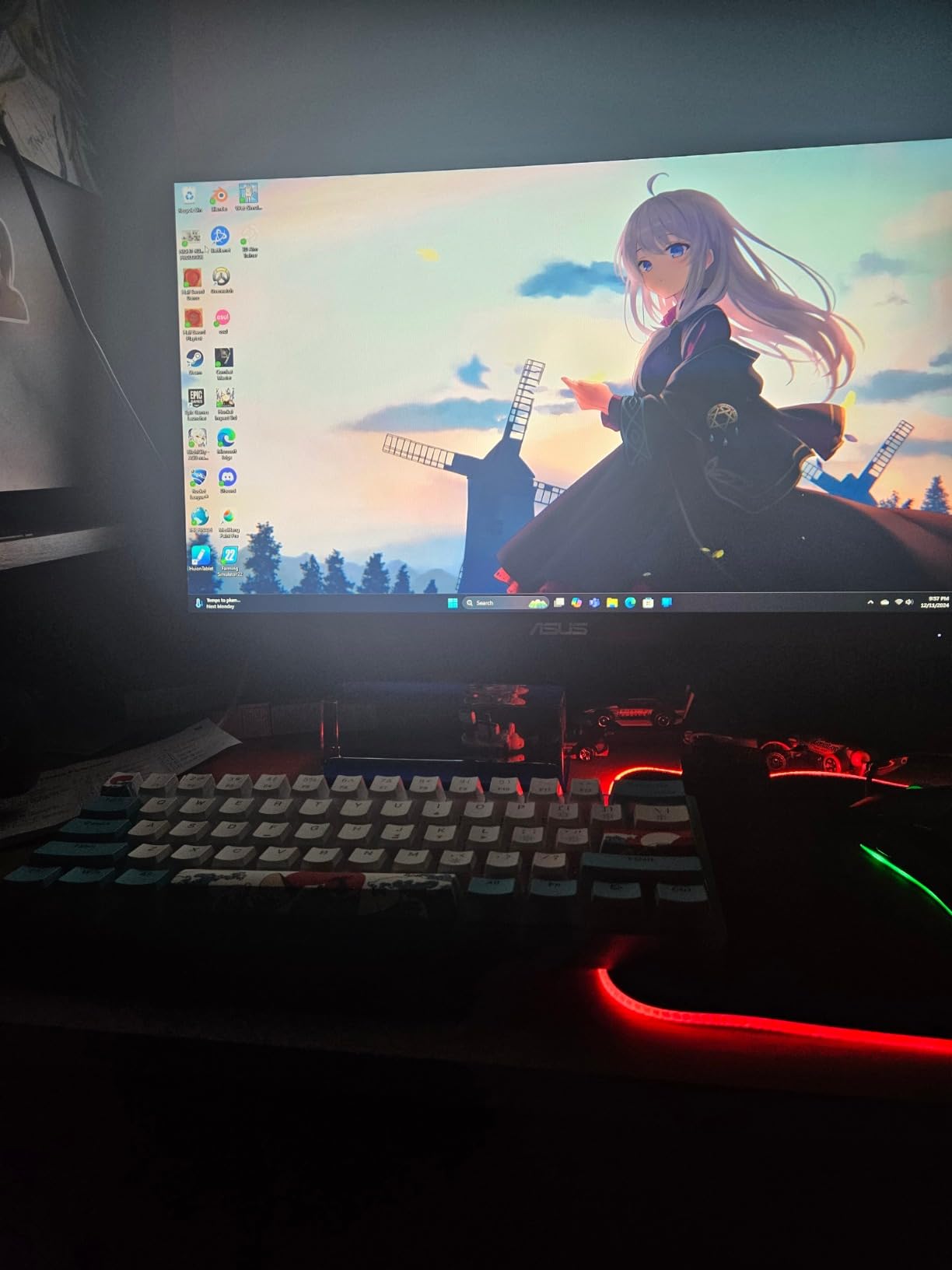 Womier 60% Percent Keyboard Gaming, Creamy Mechanical Wired Keyboard Anime customer photo 2