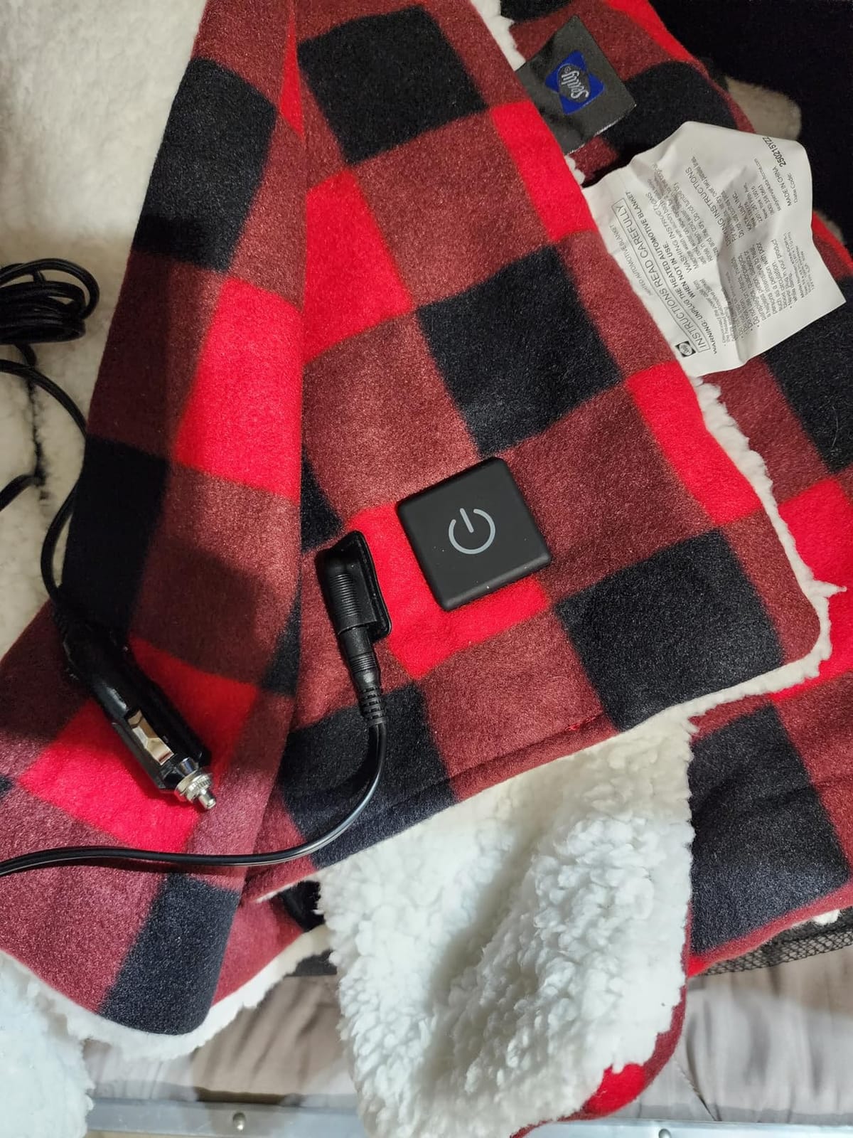 Sealy 12-Volt Electric Portable Heated Car Blanket, 59