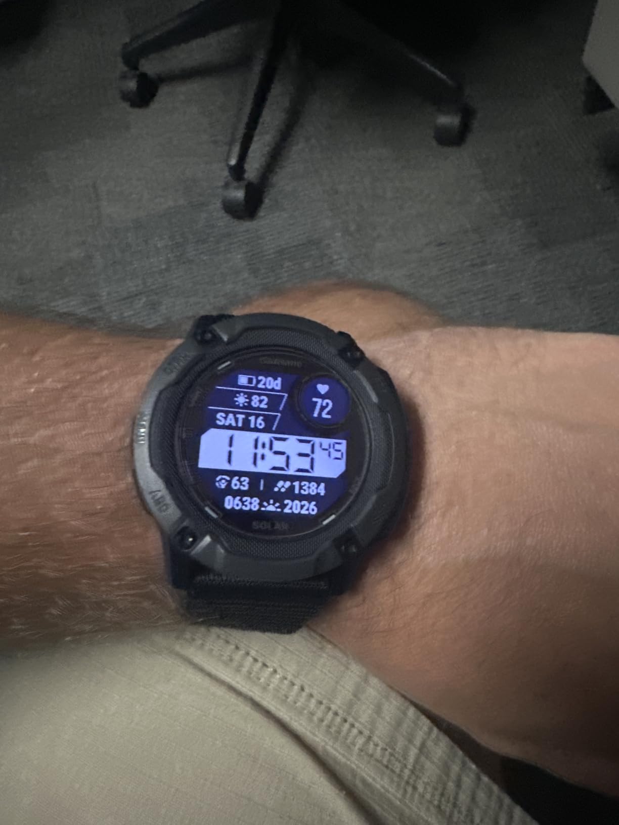 Garmin Instinct 2X Solar Tactical, Rugged Outdoor Smartwatch, 50mm, Black Solar Charged, Built-In Flashlight, Multi-Band Frequency Support, ABC Sensors, Tracback Routing, Reference Points customer photo 2