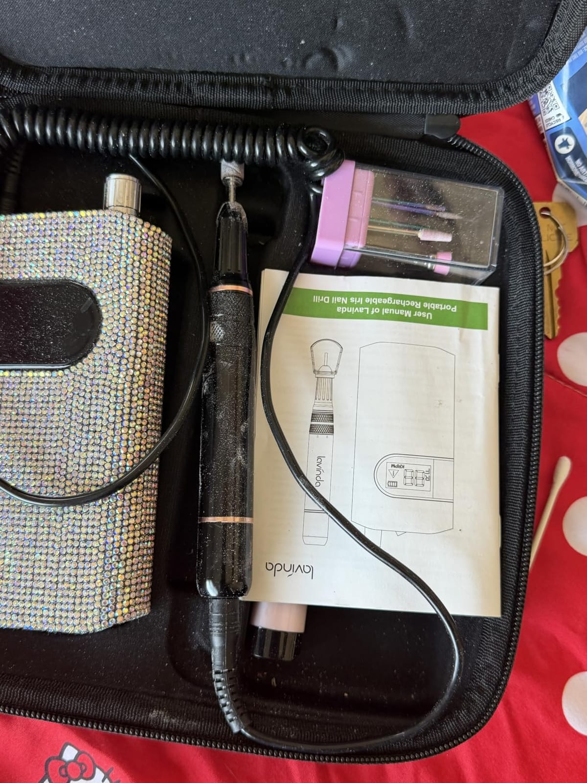 Professional Nail Drill Machine, Lavinda 35000RPM Electric Nail File for Acrylic Gel Nails, Cordless Portable Nail Drill Kit with Coreless Motor, Manicure Pedicure Shape Tools customer photo 2