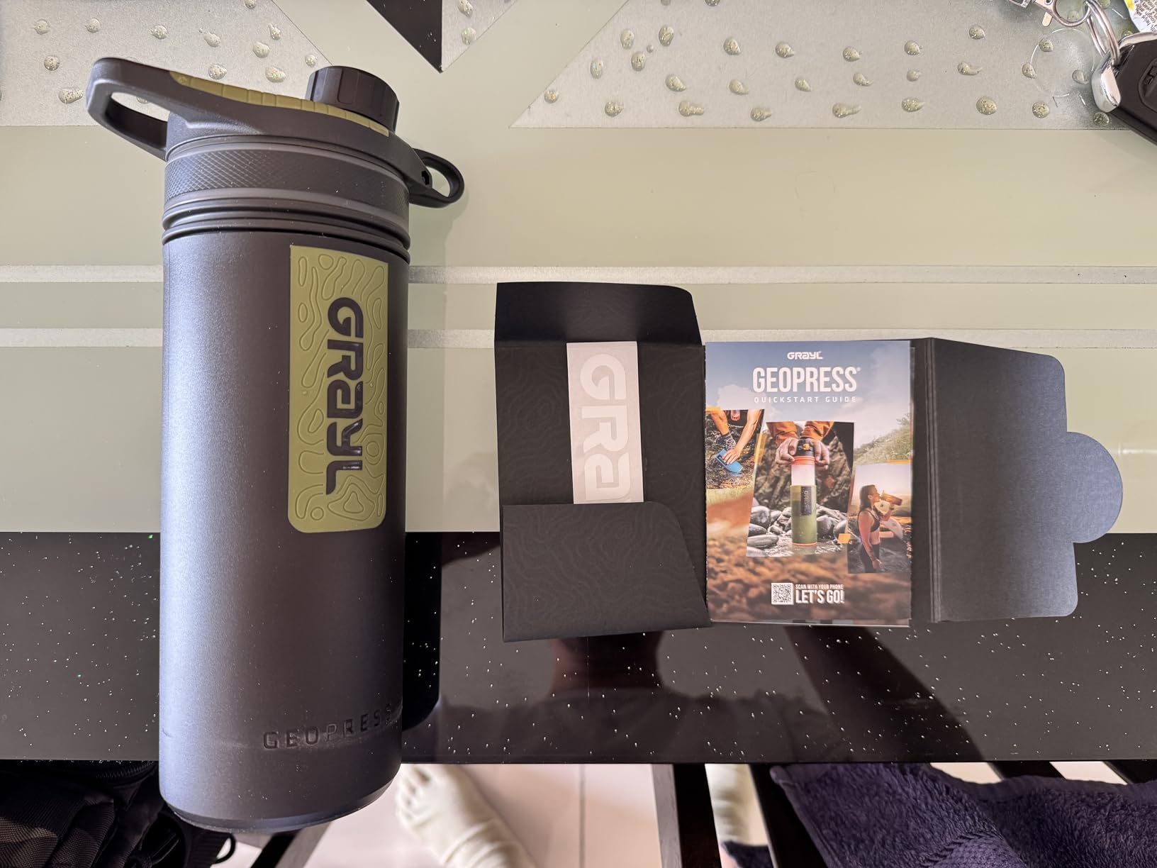 GRAYL GeoPress 24 oz Water Purifier & Water Filter Bottle, Black Camo customer photo 2