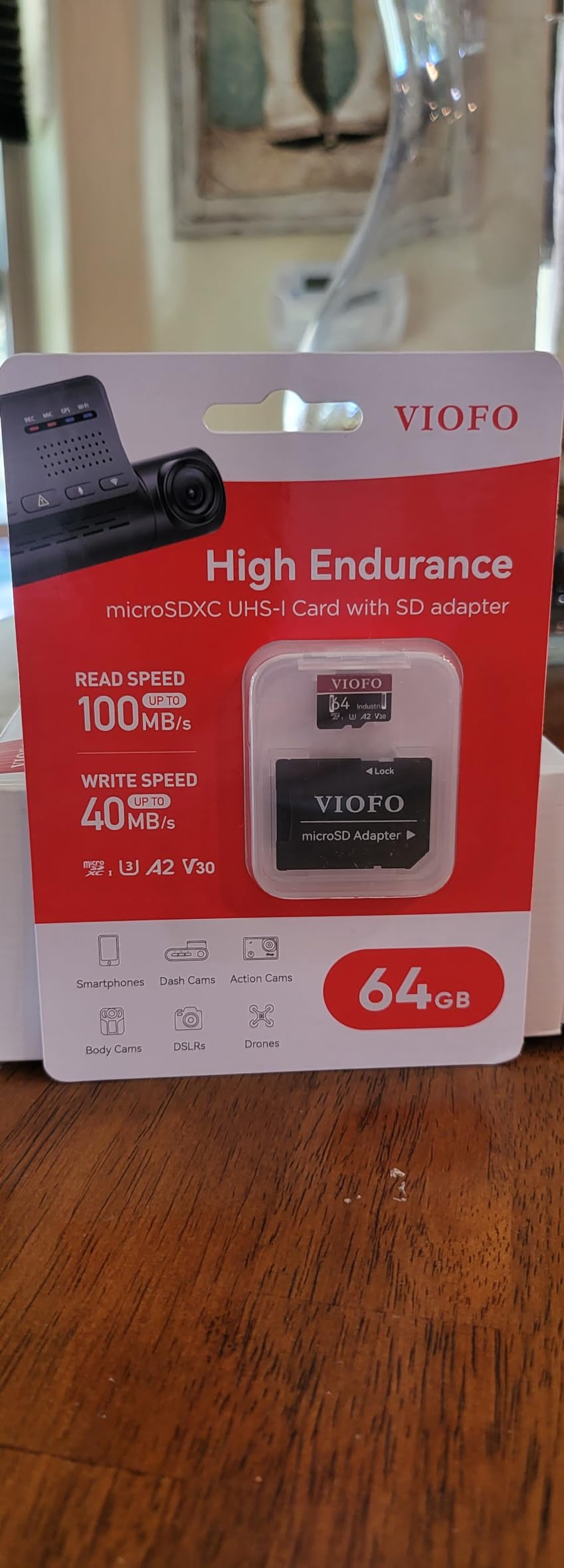 VIOFO 256GB Industrial Grade High Endurance microSDXC Card for Dash Cam, U3 A2 V30, up to 100MB/s, 4K UHD & Continuous Loop Recording, High Temperature Resistant customer photo 2