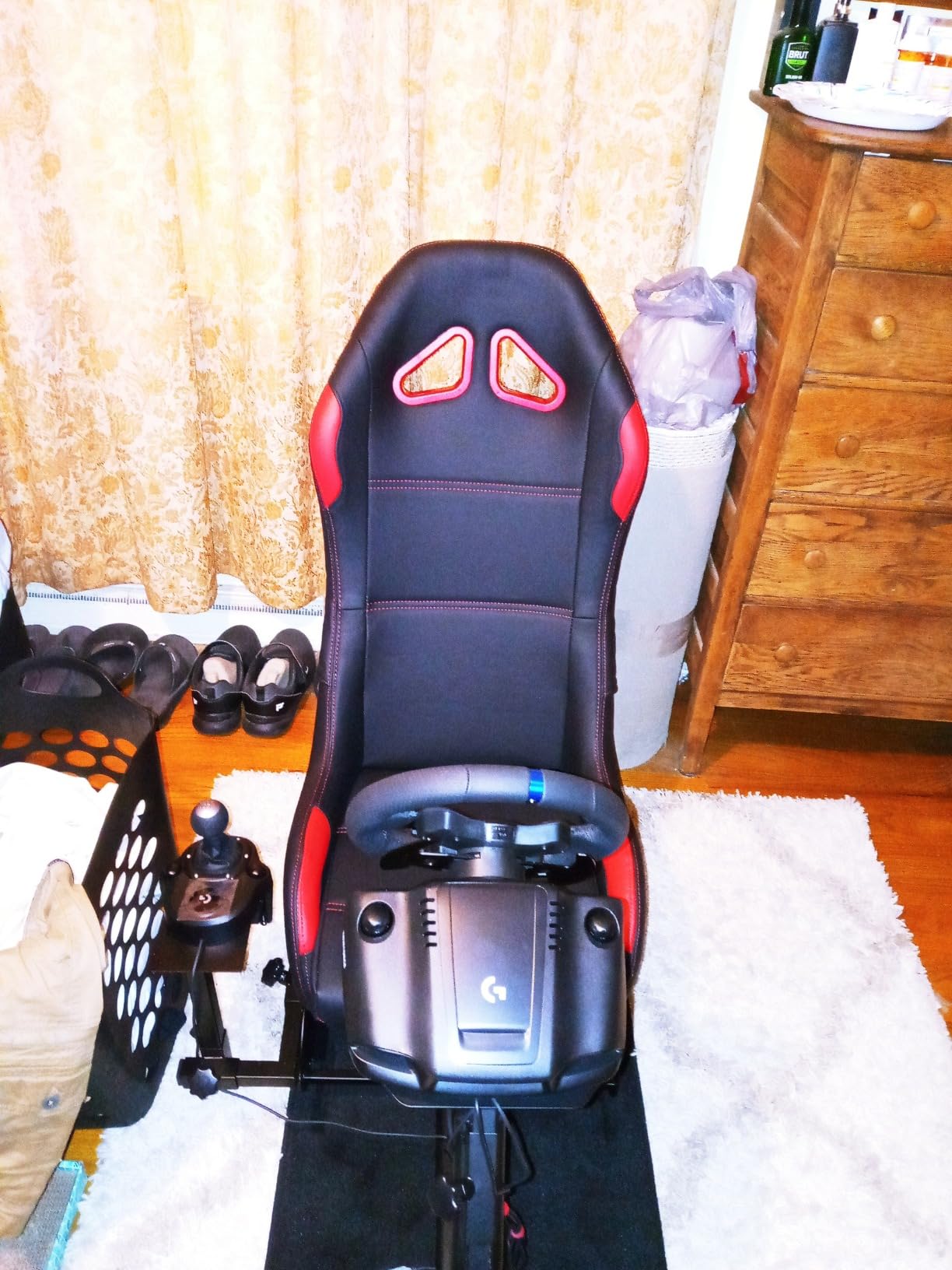 DIWANGUS Racing Simulator Cockpit Racing Wheel Stand with Seat Gaming Chair Sim Racing Cockpit for G29 G920 G923 G PRO RS50 T248 T300RS R3 R5 R9 R12 R16 R21 R25 PS4 PS5 PC Accessories customer photo 1