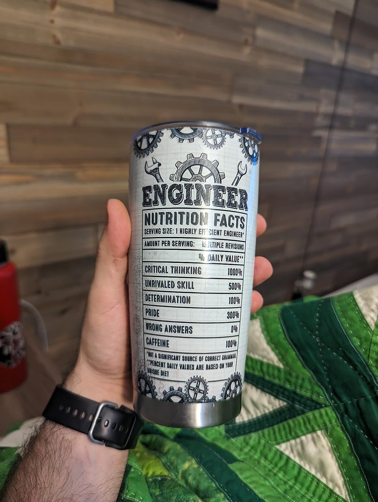 SANDJEST Back The Blue Tumbler 20oz Police Gifts for Men Stainless Steel Insulated Tumblers Coffee Travel Mug Cup customer photo 1