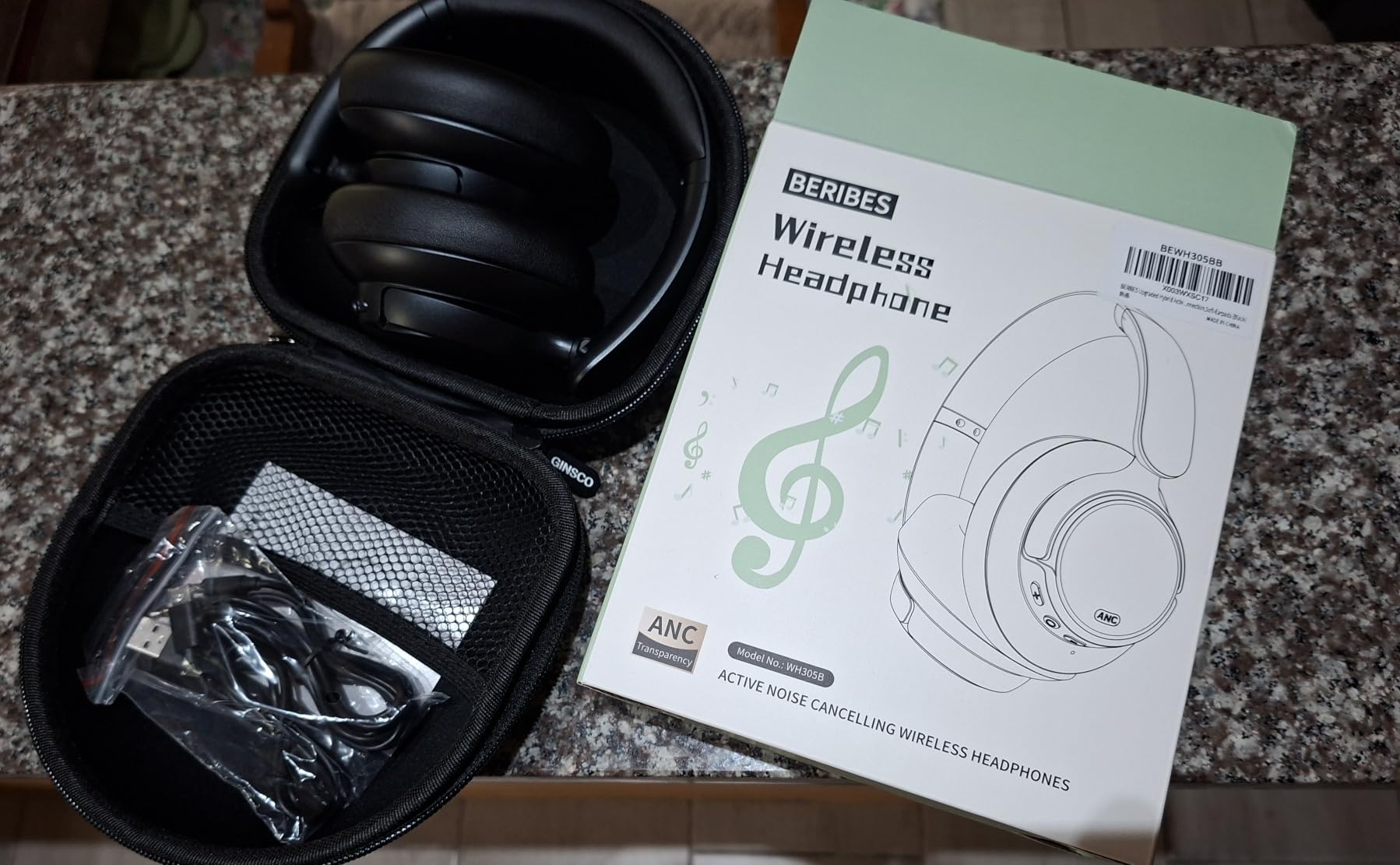 BERIBES Upgraded Hybrid Active Noise Cancelling Headphones with Transparent Modes,70H Playtime Bluetooth Headphones Wireless Bluetooth with Mic, Deep Bass,3.5MM Cable,Soft-Earpads,Fast Charging-Black customer photo 2