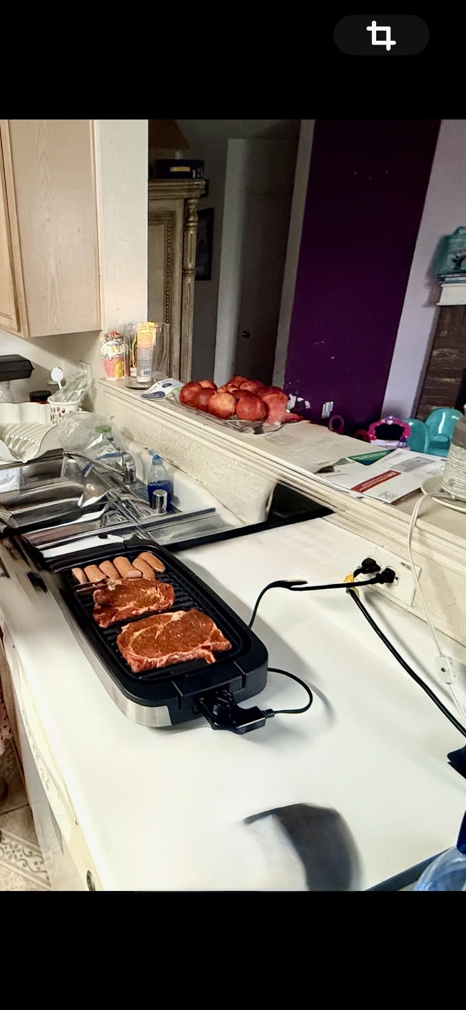 Chefman Smokeless Indoor Electric Grill, Extra Large Grilling Surface, Nonstick Table Top Grill customer photo 1