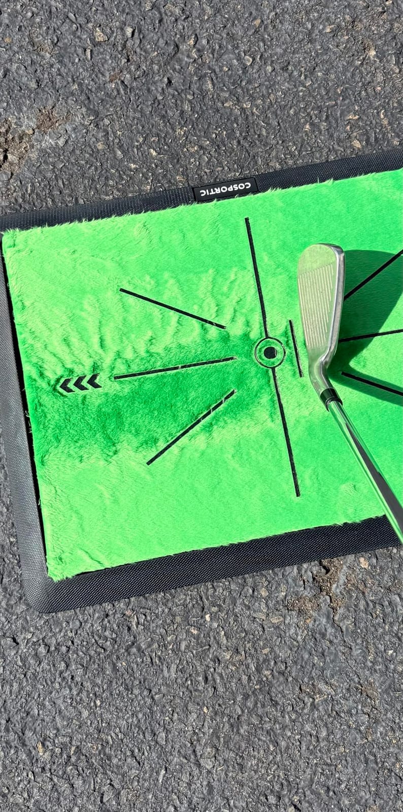 COSPOPTIC Golf Hitting Mat with Swing Path Feedback, Heavy-Duty Rubber Base Anti-Slip Golf Training Mat customer photo 1