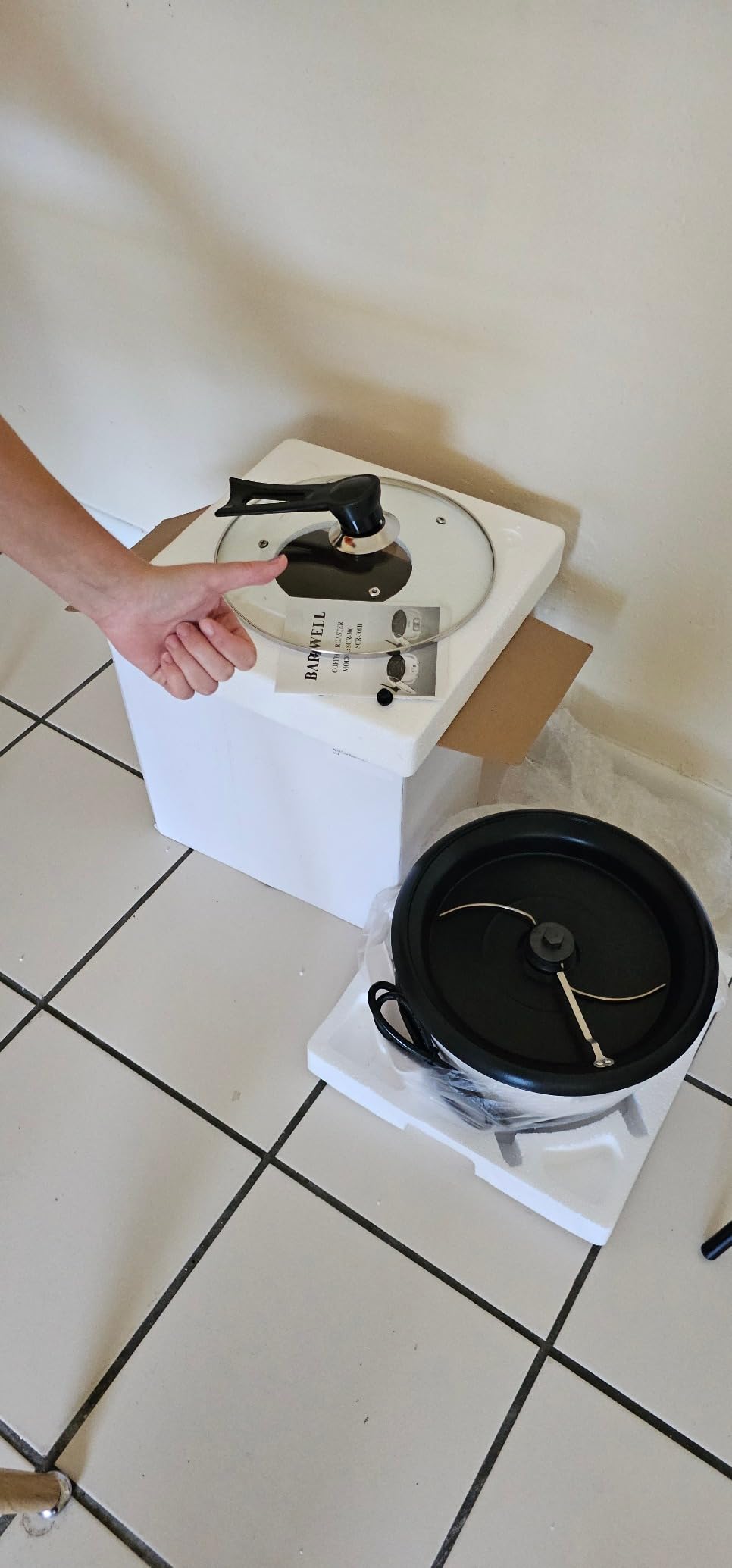 WINB Coffee Roaster Machine for Home Use, 110V Household Electric Coffee Bean Roaster with Timer Roasting Machine Peanut Bean Home Coffee Roaster customer photo 2