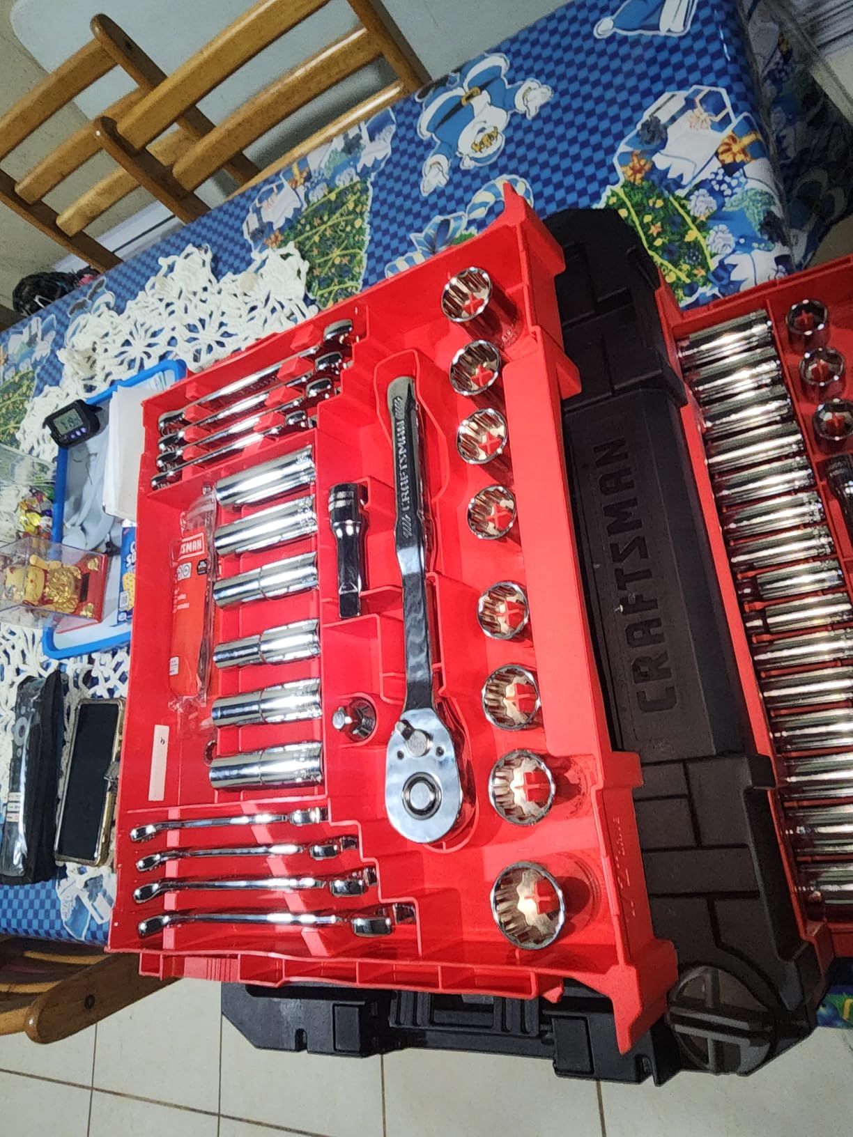 Craftsman 262-Piece Mechanic Tool Set with 3-Drawer VERSASTACK Box, SAE and Metric Socket Set, Car and Motorcycle Tool Kit with Combination Wrenches and Spark Plug Sockets, 90-Tooth (CMMT45309) customer photo 2