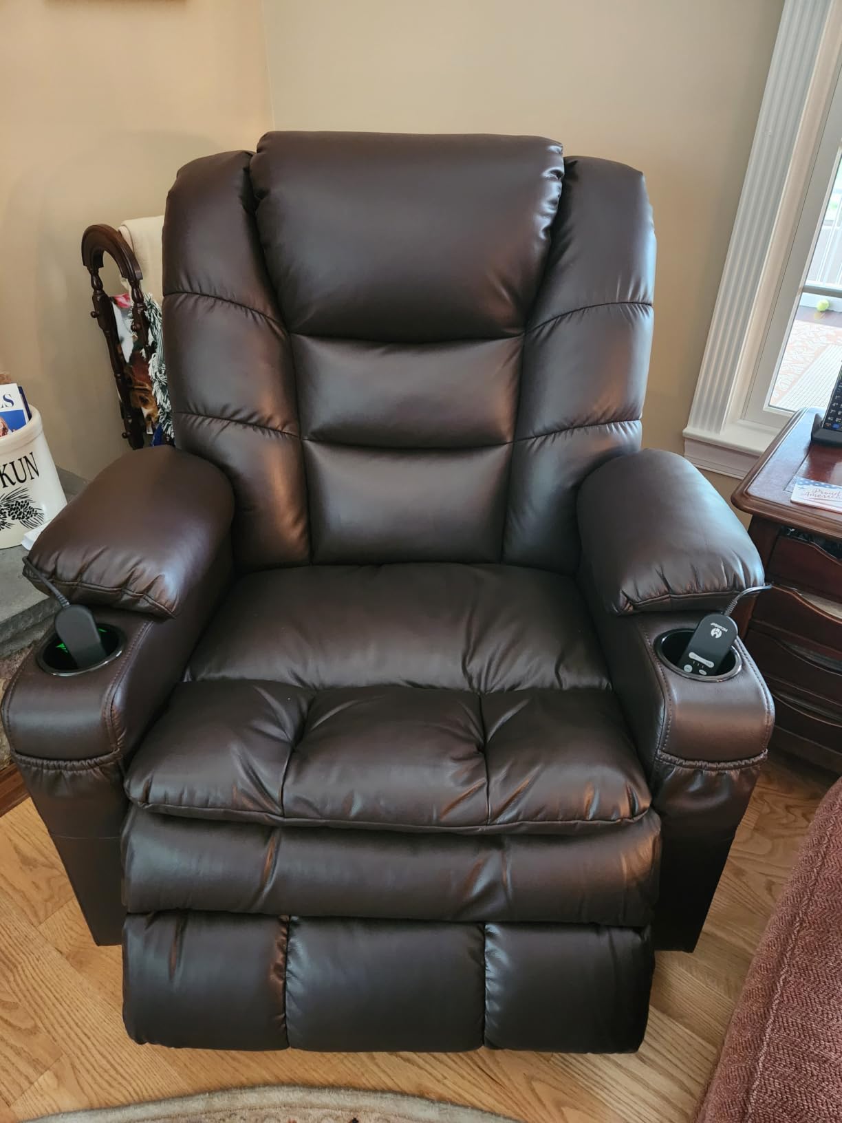 MCombo 3 Motor Large Power Lift Recliner for Elderly, Massage & Heat, 7634 | Lay Flat, Infinite Position, Power Headrest, Tall Elderly, 4.7