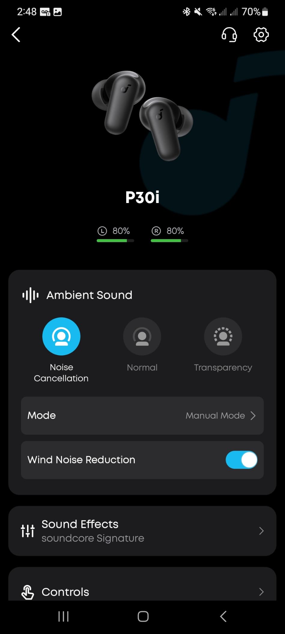 Soundcore P30i by Anker Noise Cancelling Earbuds, Hands-Free Viewing | Strong and Smart Noise Cancelling, Powerful Bass, 45H Playtime, 2-in-1 Case and Phone Stand, IP54, Bluetooth 5.4 customer photo 2