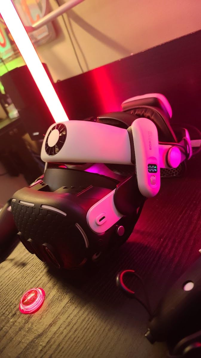 BOBOVR S3 Pro Battery Strap Accessories, Head Air Cooling System and 10000mah Hot-swappable Battery Pack, Compatible with Meta Quest 3/Quest 3S customer photo 2