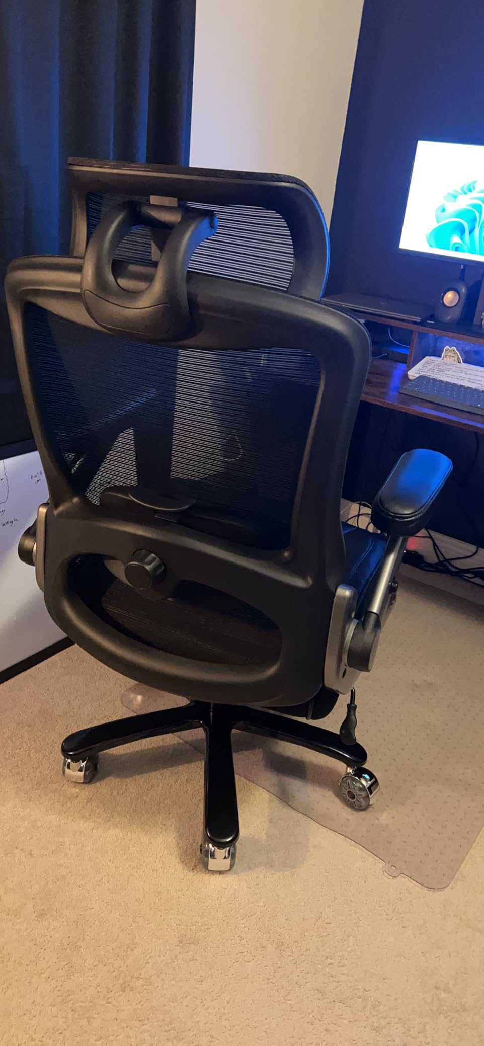 600lbs Big and Tall Office Chair- Heavy Duty Executive Computer Chair with 3D Flip Arms Large Wheels, Ergonomic Mesh High Back Desk Chair, Extra Wide Seat Adjustable Lumbar Support&Headrest customer photo 1