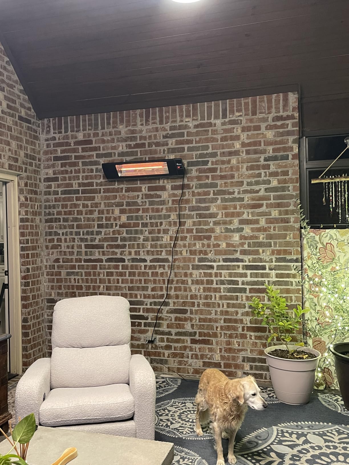 DR. INFRARED HEATER Portable Infrared Indoor and Outdoor Space Heater for Patio, Garage, Commercial & Residential With Remote Control, Space Heater (Freestanding/Ceiling/Mounting), Black customer photo 1