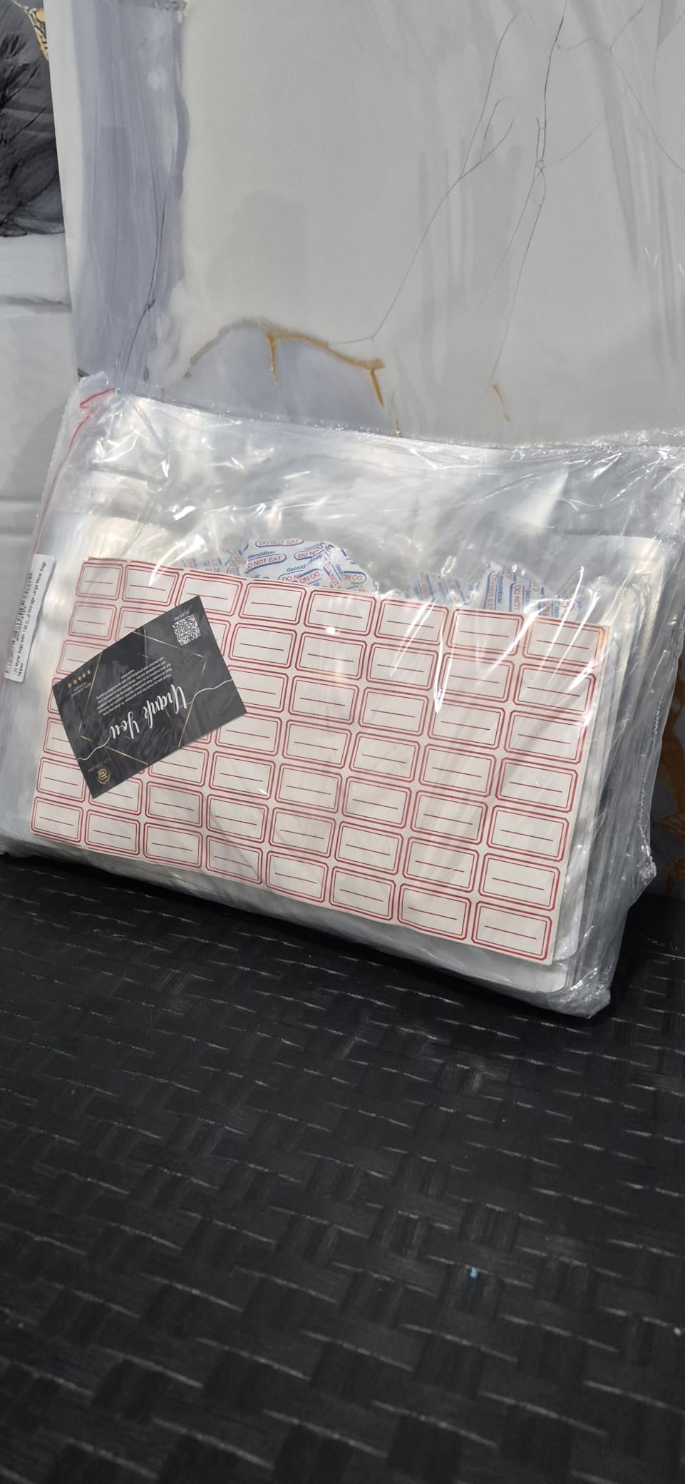 120 Mylar Bags with 150 Oxygen Absorbers-168 Labels & Stand-Up Reusable | 4 Sizes Airtight Smell Proof Resealable with 15 Clips-11 MIL Thick for Food Storage customer photo 1