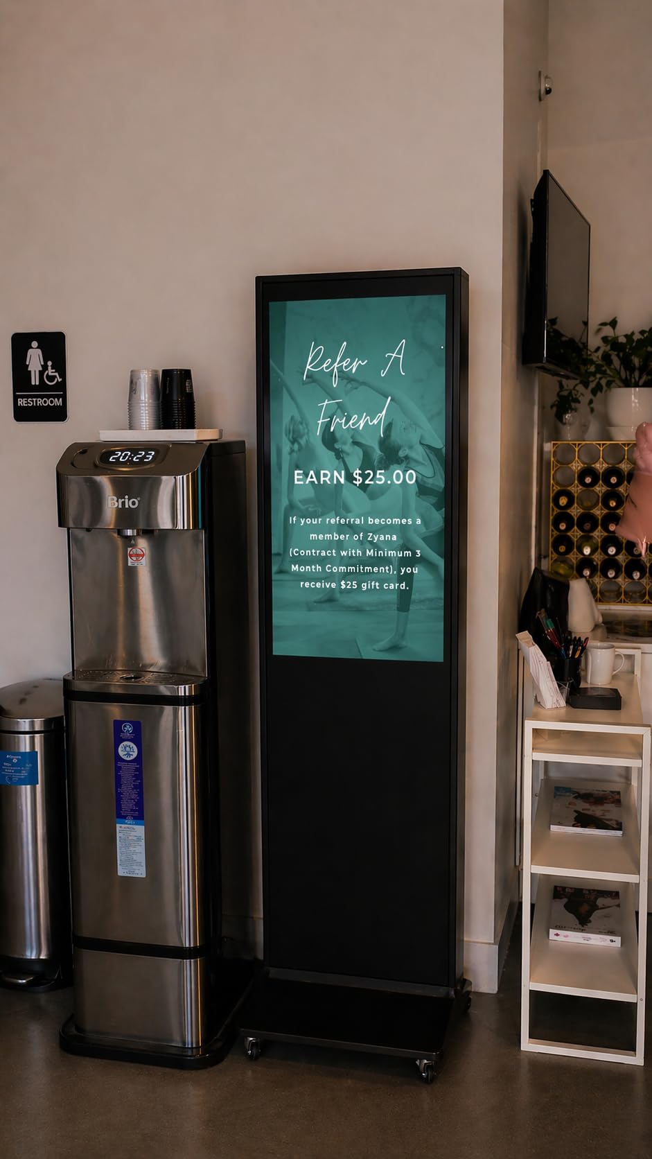 MWE 65 Inch 4K Digital Signage Display Kiosk, Indoor Floor Standing Advertising Display Poster, LCD Commercial Display with Auto Media Player, Android System, HDMI/USB/WiFi customer photo 1