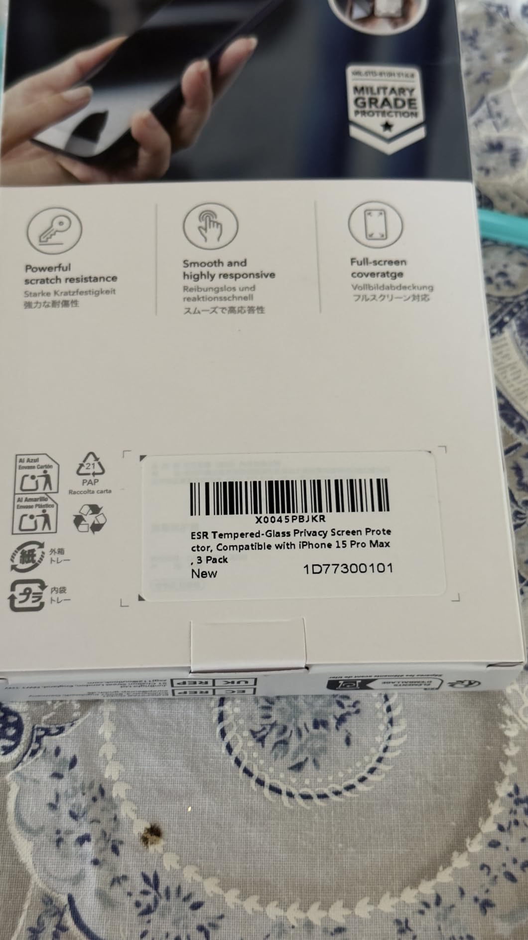 ESR 3 Pack for iPhone 17e/14/13 Privacy Screen Protector, Align Frame | Military Grade Shatterproof, 9H Tempered Glass, Anti-Spy, for iPhone 17e/16e/14/13/13 Pro, Easy Installation Tool customer photo 1