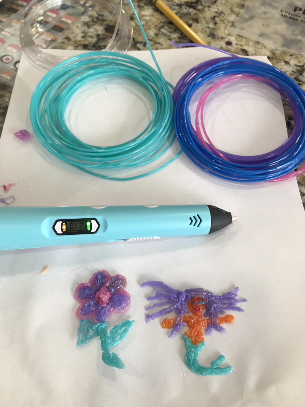SCRIB3D P1 3D Printing Pen with 3 Starter Colors and PLA Refill Pack with 20 Assorted Colors customer photo 2