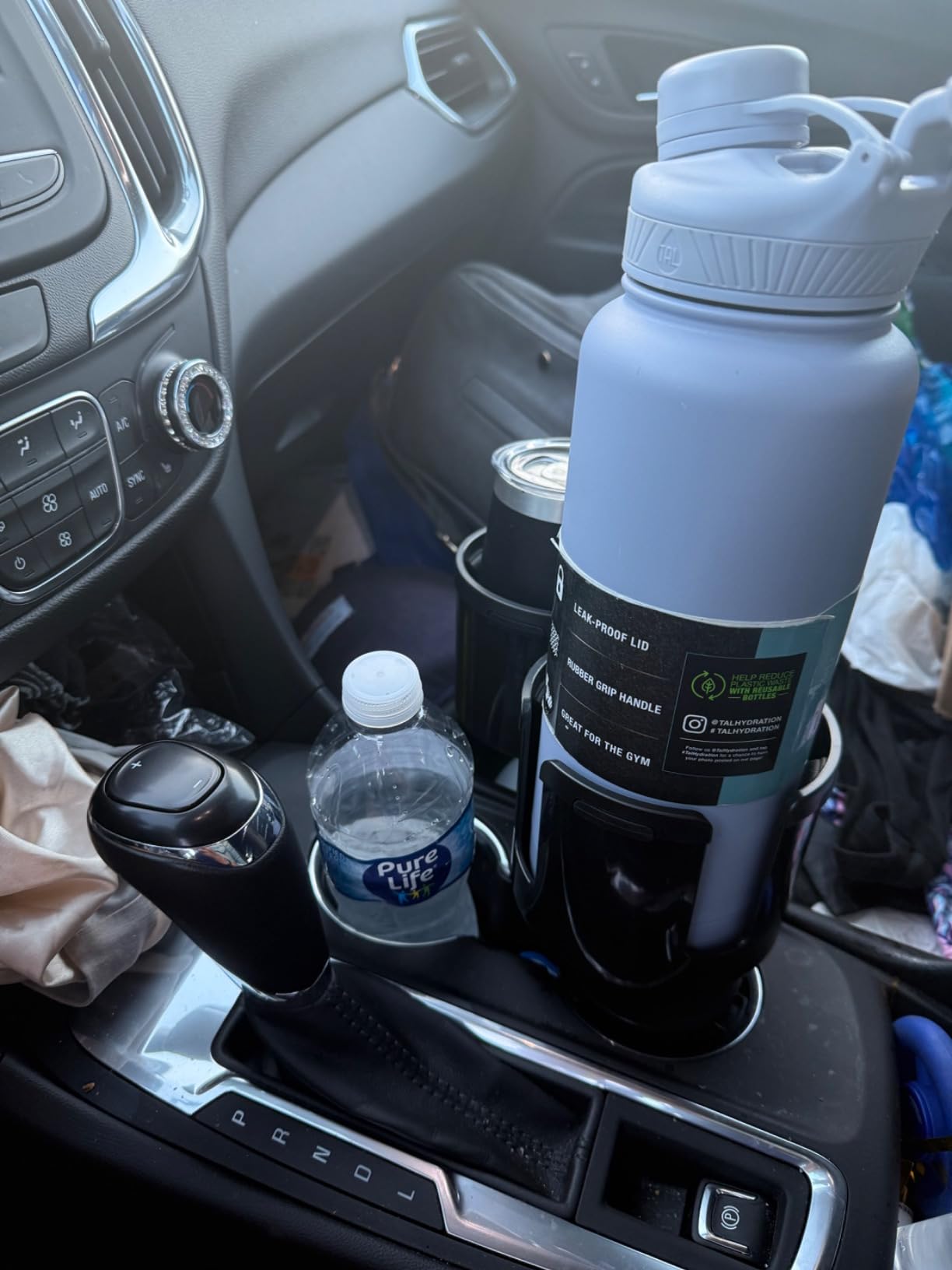 DYLEN Car Cup Holder Expander, 2 in 1 Cup Holder Adpater Extenter for Car | Expandable Insert, Fits Yeti, Stanley and Other Large Water Bottles & Mugs in 2.2