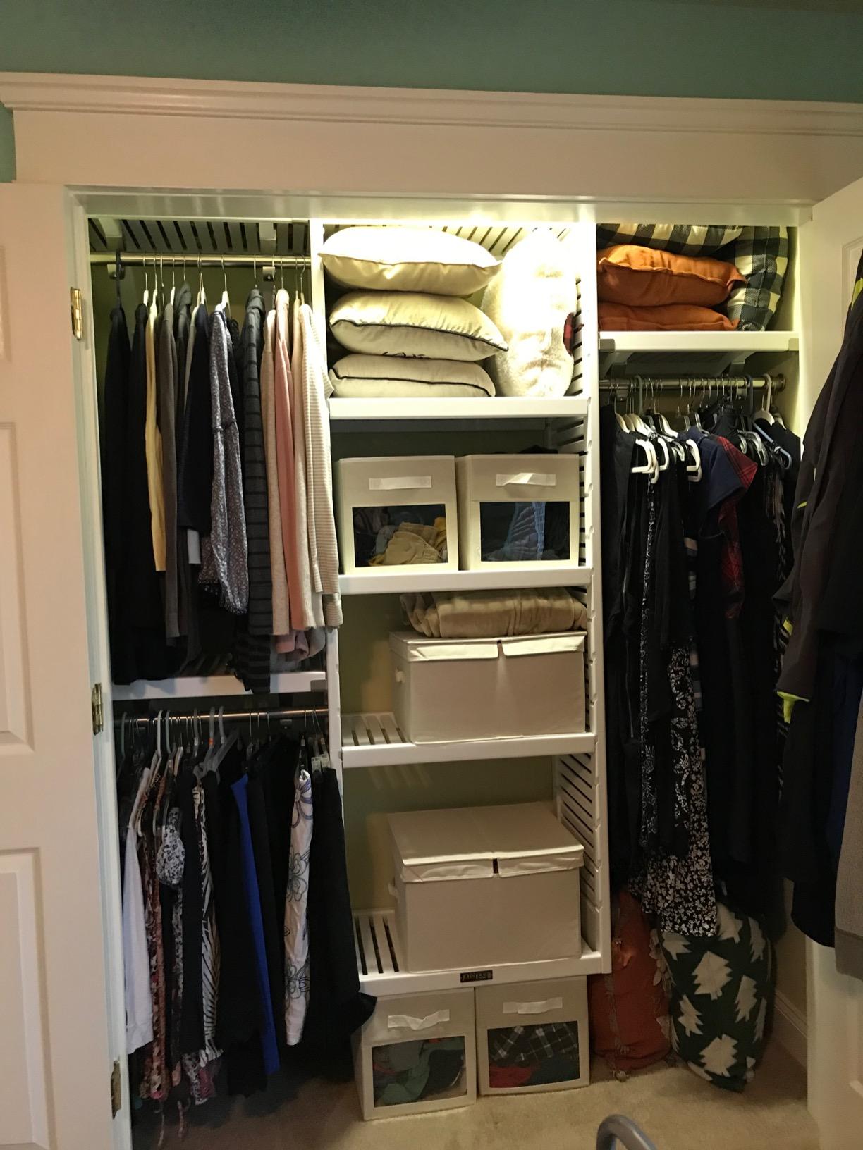 Solid Wood Walk-In Closet Organizer (Chestnut) customer photo 1