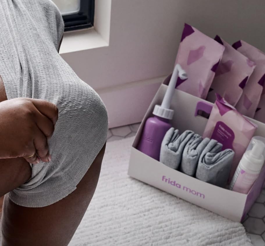 Frida Mom 11pc Postpartum Essentials Kit, Hospital Bag Basics for New Mom | Disposable Underwear, Ice Maxi Pads, Perineal Healing Foam, 24 Pad Liners & Peri Bottle for New Moms customer photo 2