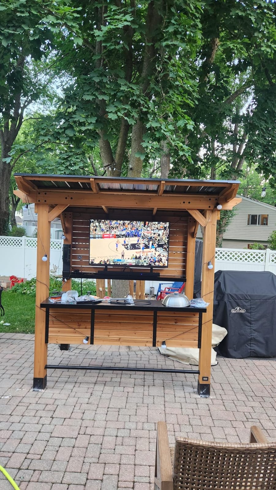 SYLVOX Outdoor TV, 55 inch Waterproof Smart Outdoor TVs, 4K, HDR 10, Weatherproof, 1000nits, Voice Assistant Remote, for Partial Sun Area (Deck Pro 3.0, Latest Model) customer photo 1